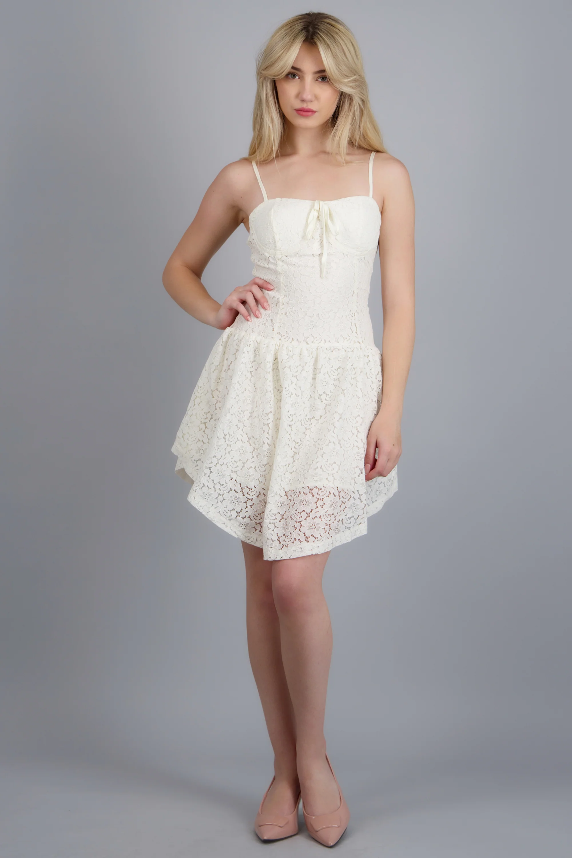 VESTIDO ENCAJE DET COPAS - Image 2