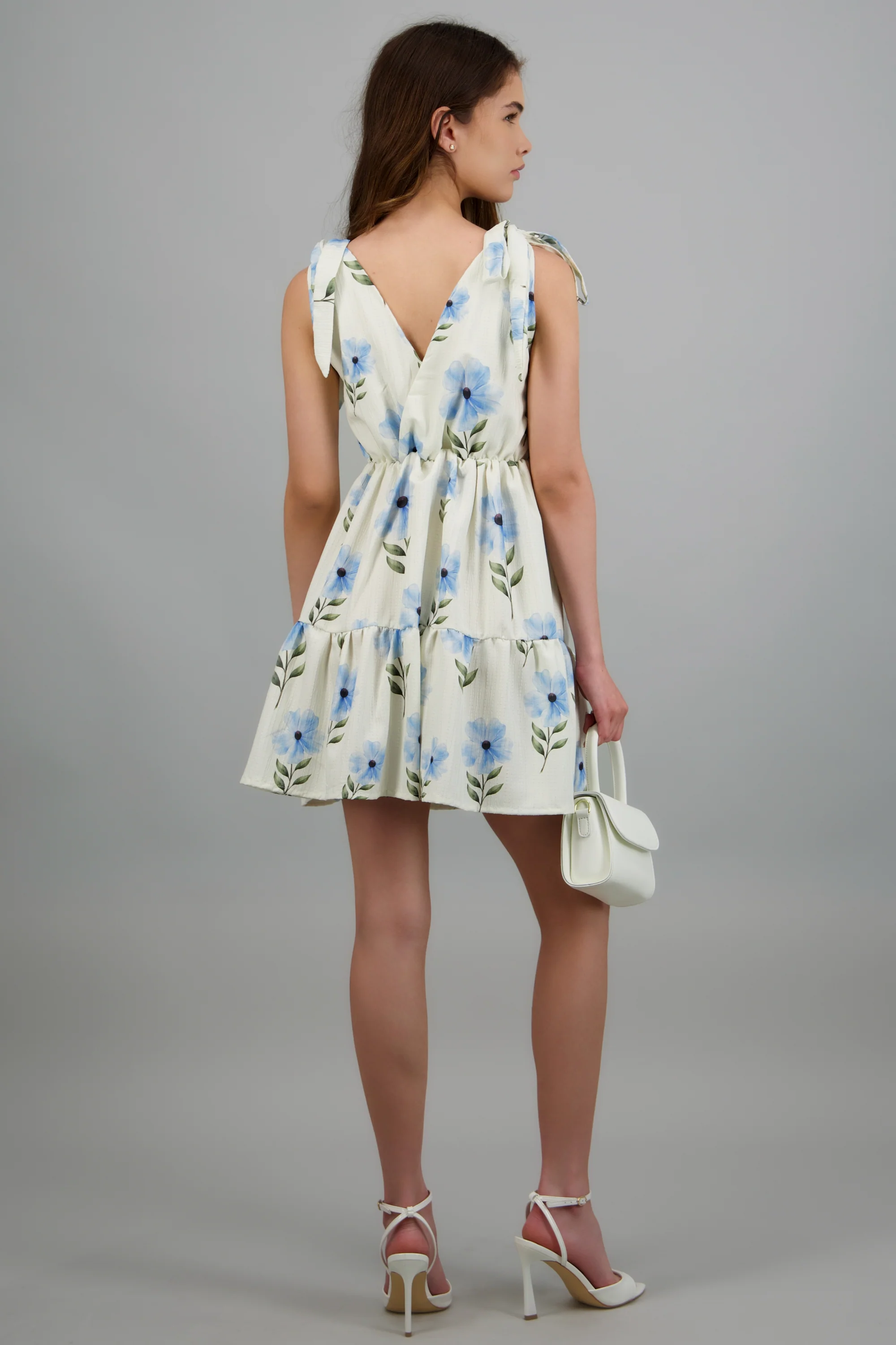 Vestido escote v detalle moños - Image 4
