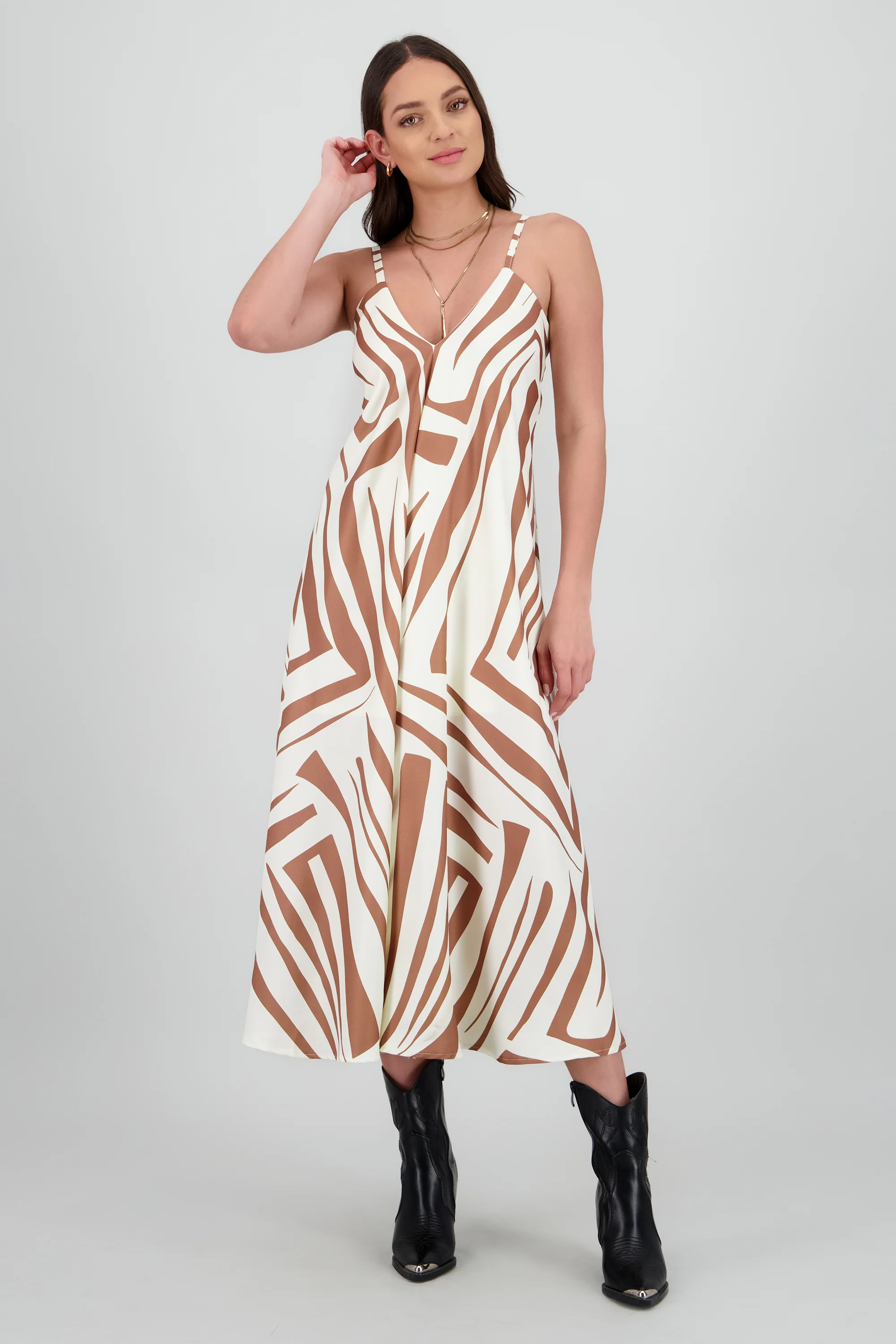 Vestido escote v estampado - Image 2