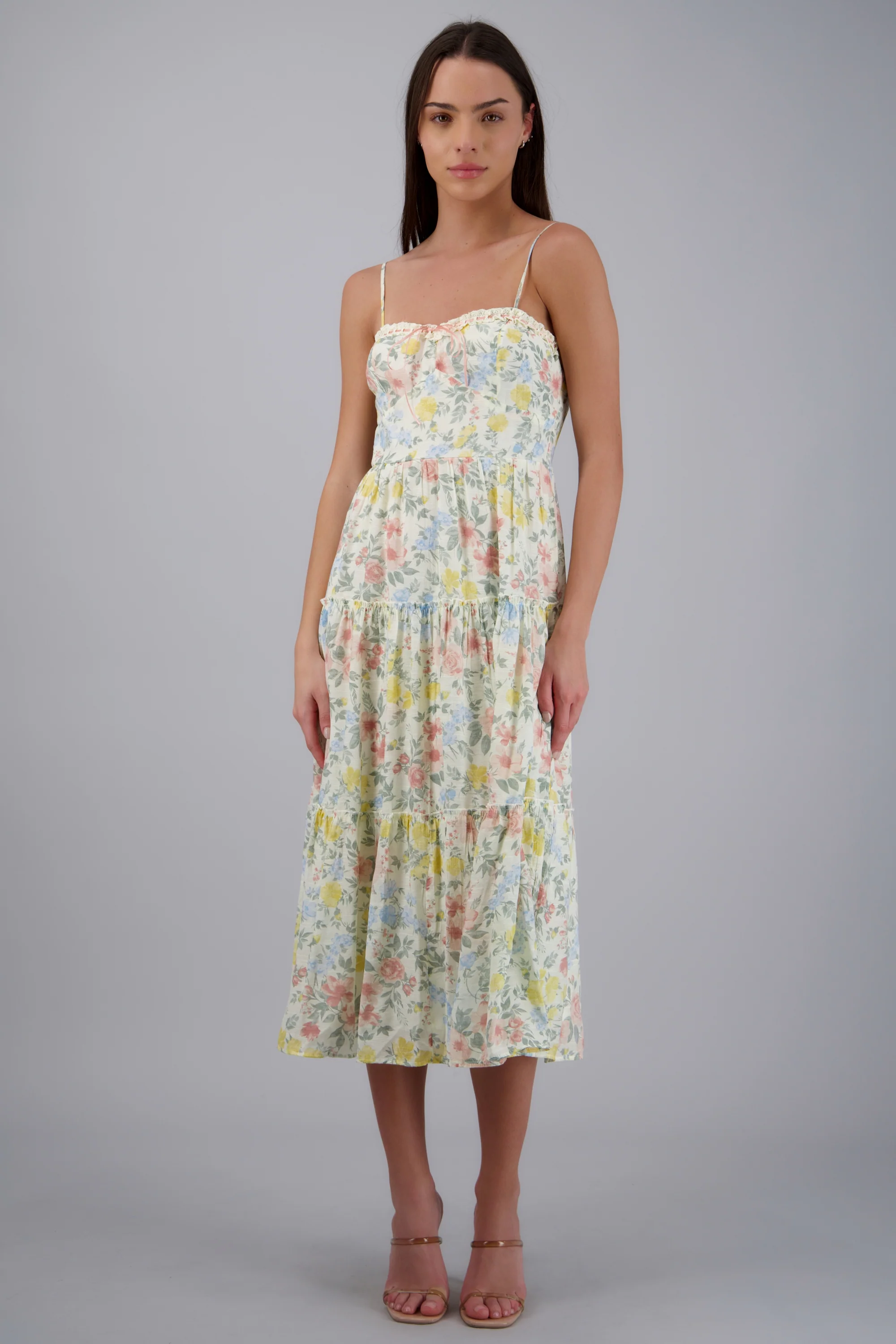 VESTIDO ESTAMPADO FLORES BLOQUES