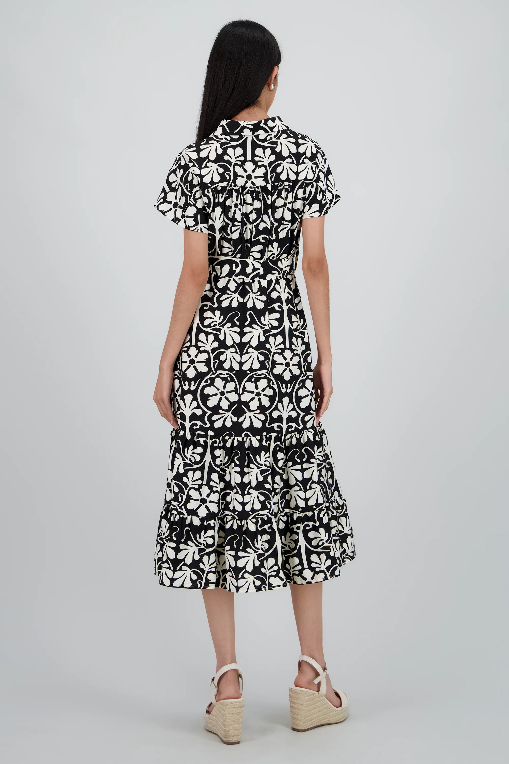 Vestido estampado geometrico manga corta - Image 4