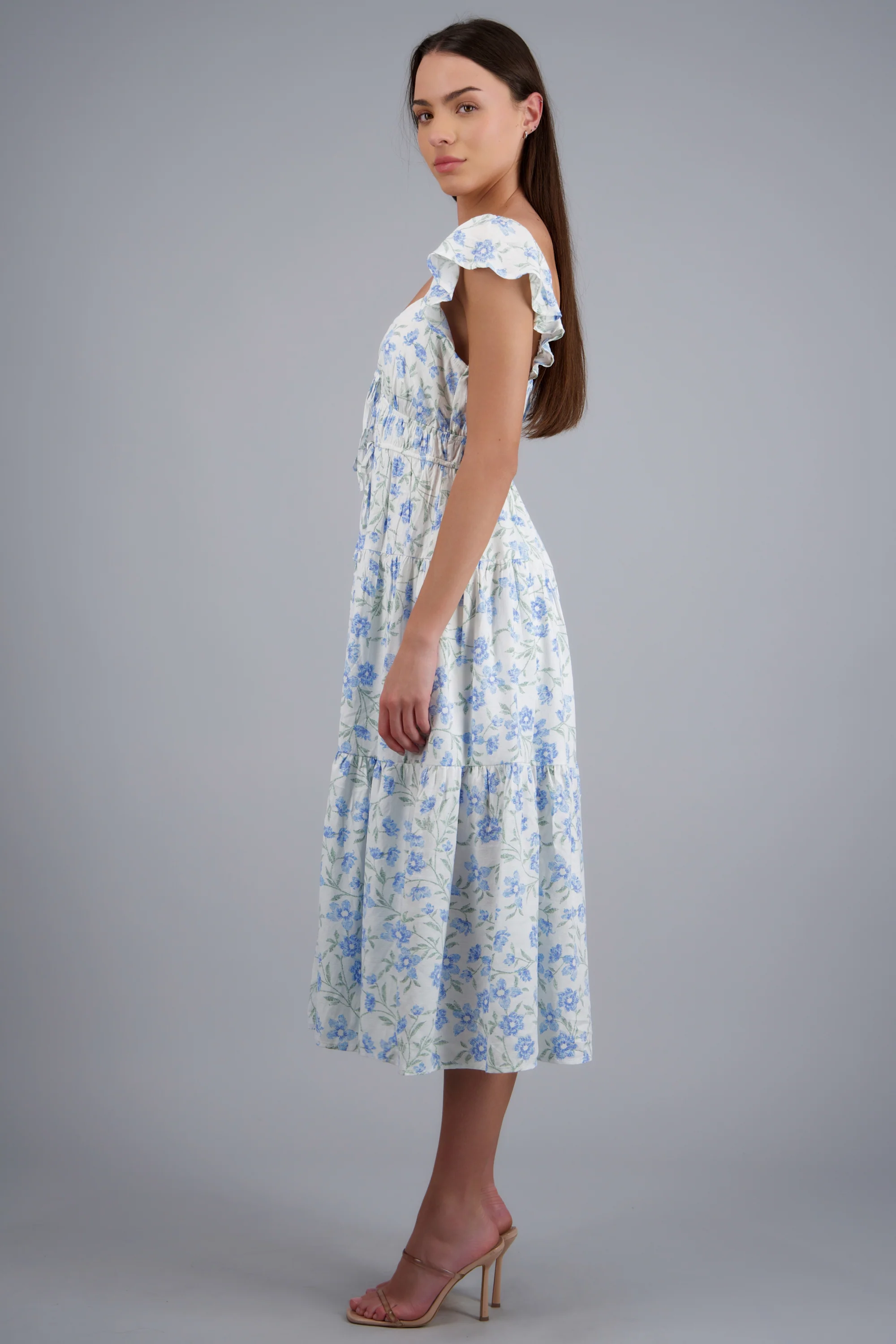 VESTIDO FLORES SMOCK CUELLO V - Image 3