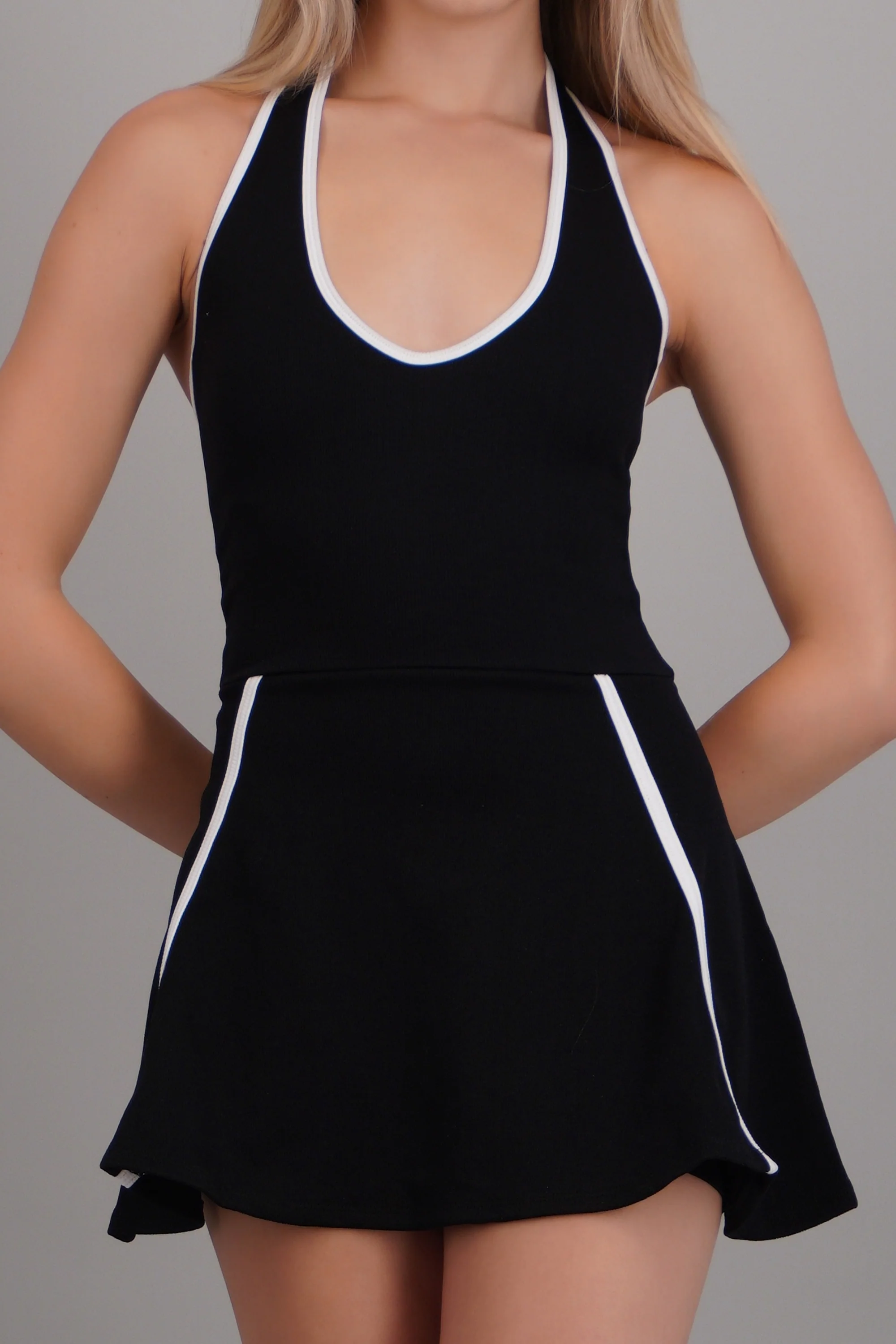 Vestido halter contraste - Image 5
