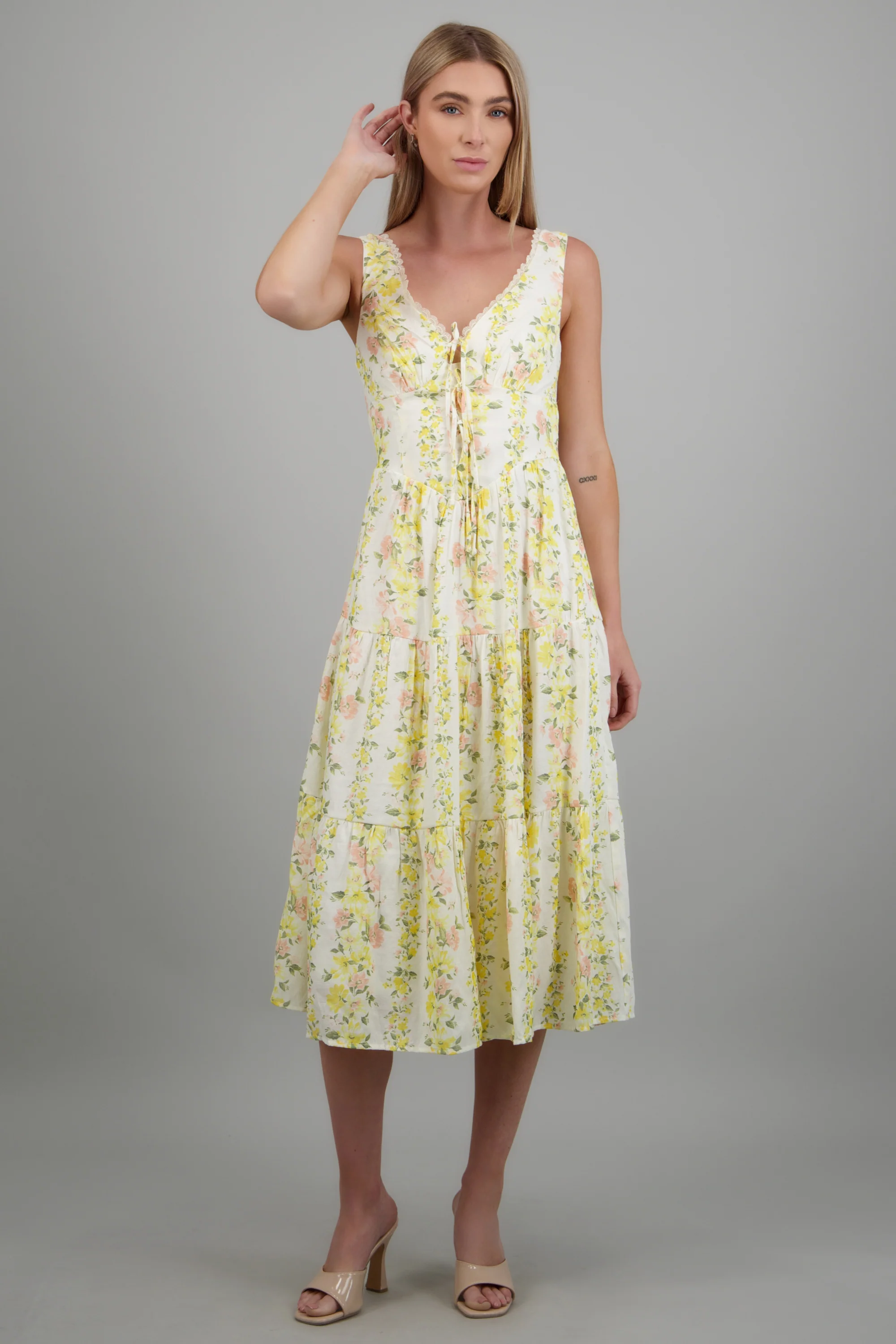 Vestido halter detalle moños - Image 3