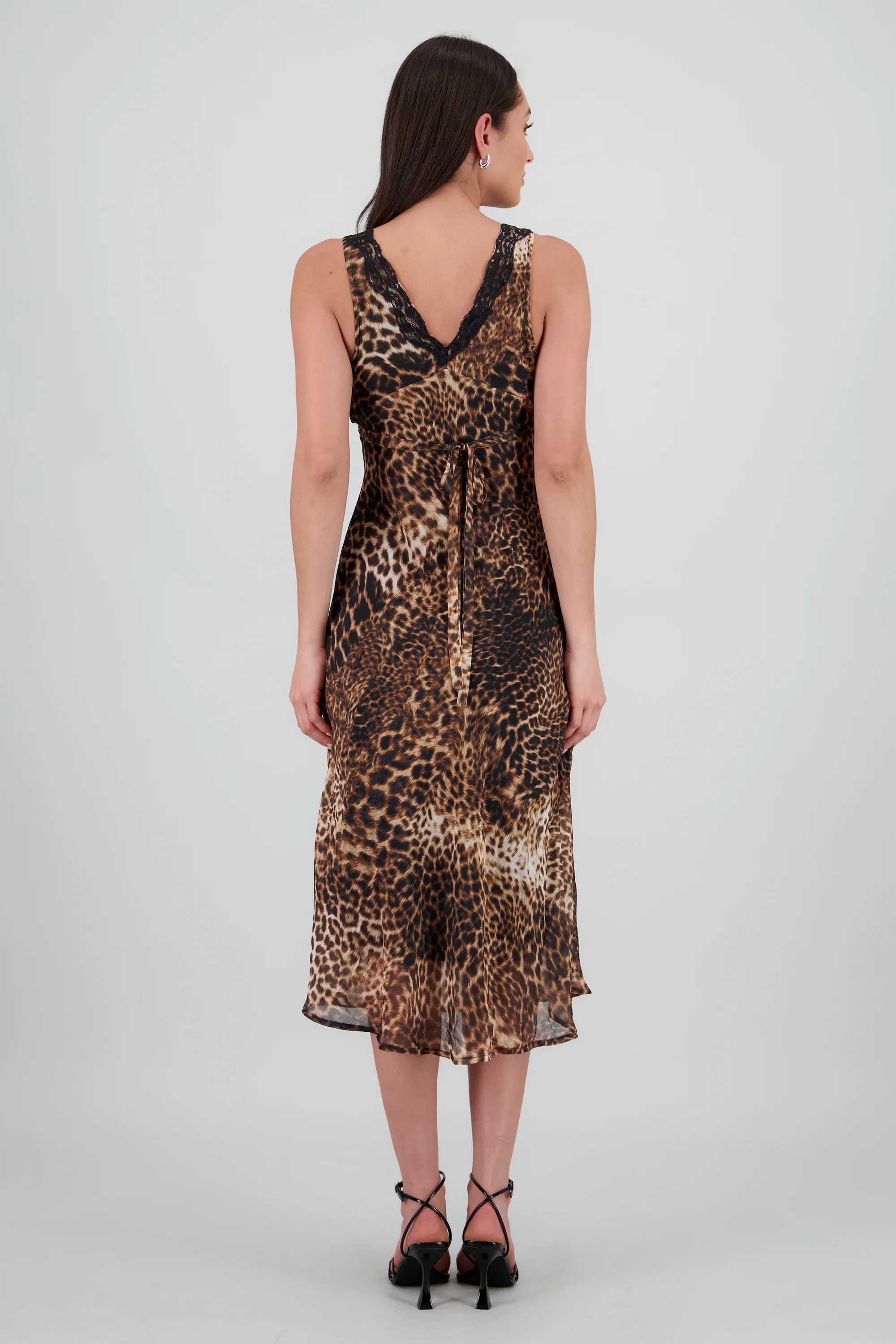 Vestido leopardo detalle encaje - Image 4