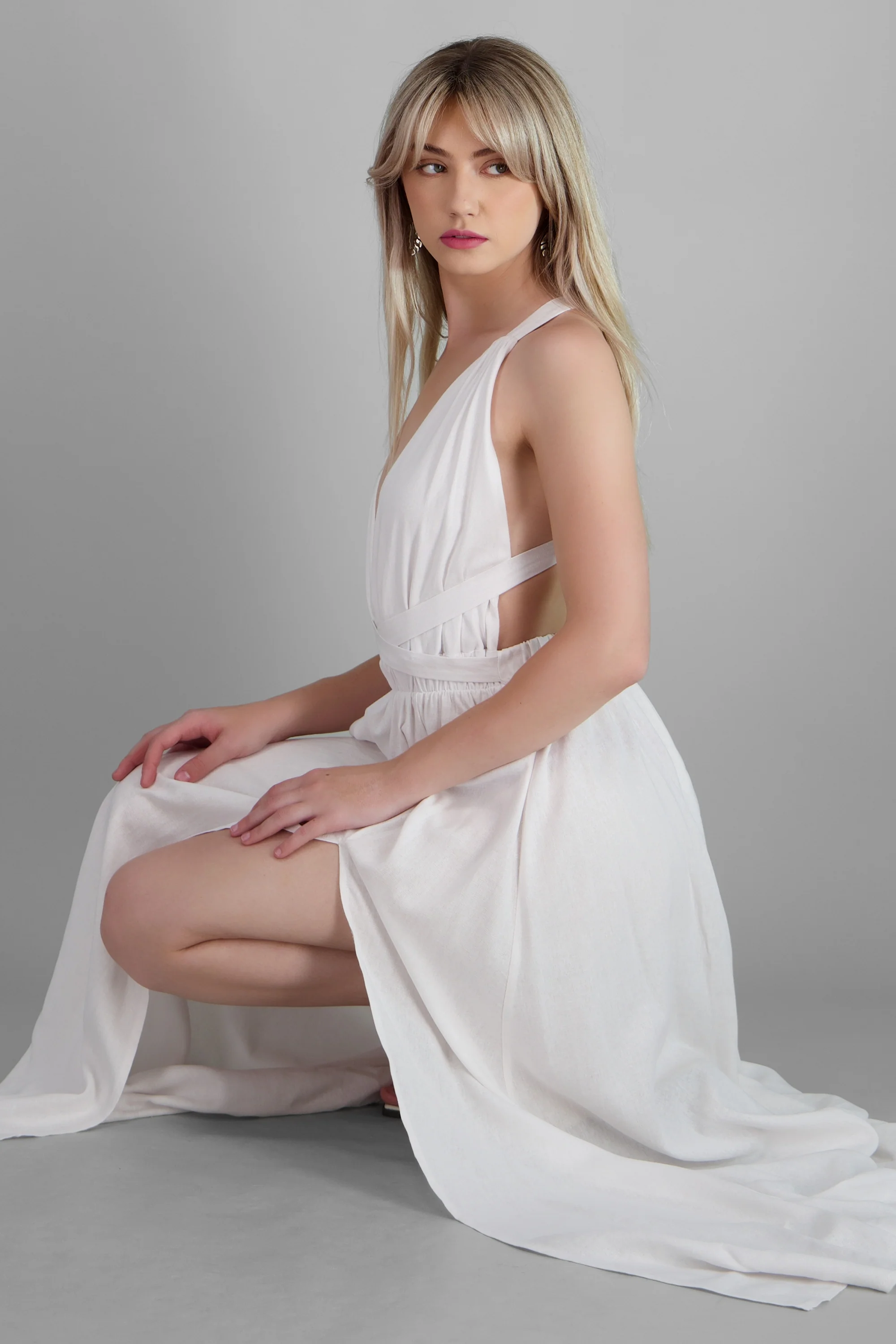 Vestido ligero maxi cruzado - Image 3