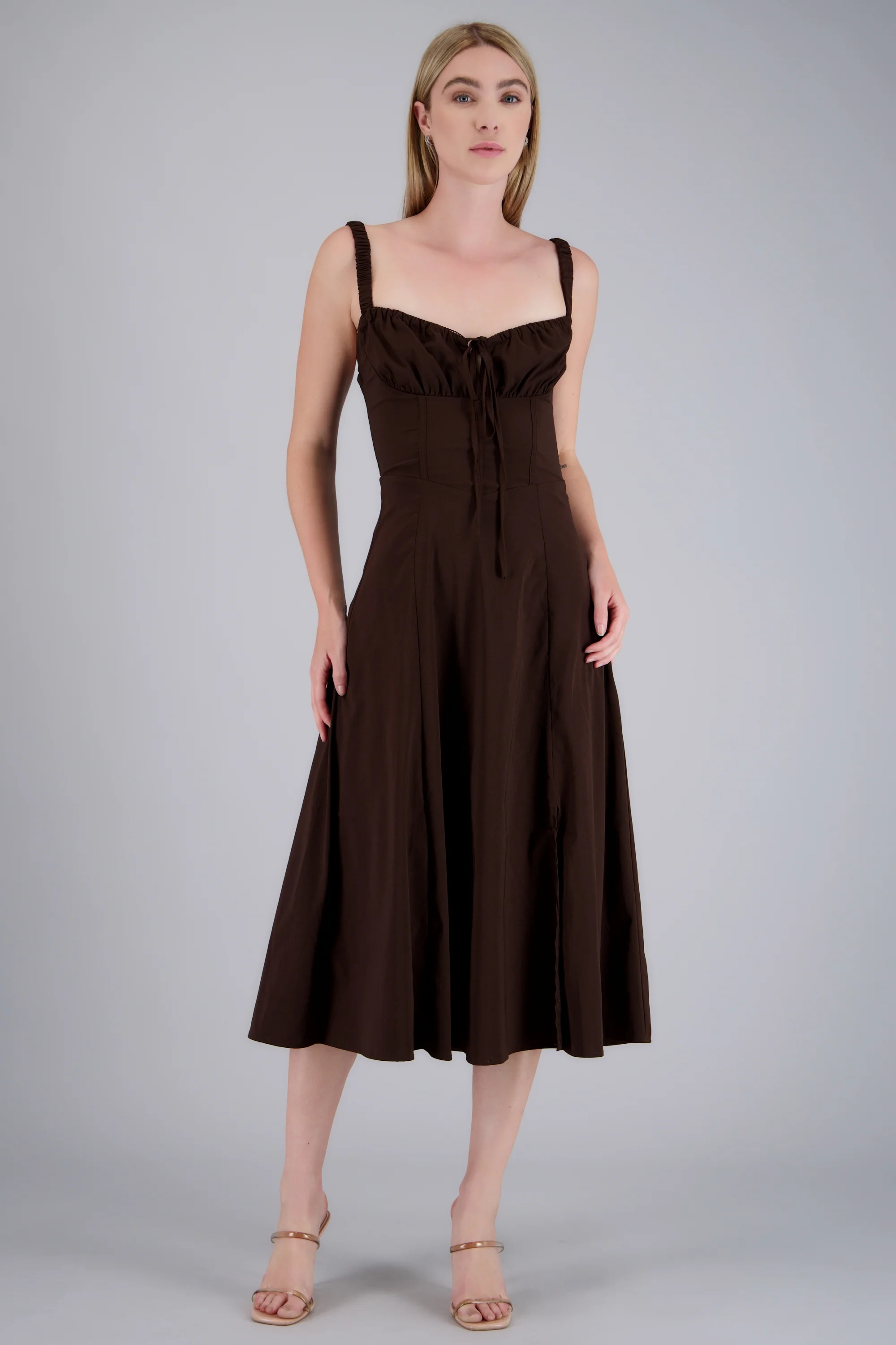 Vestido liso maxi