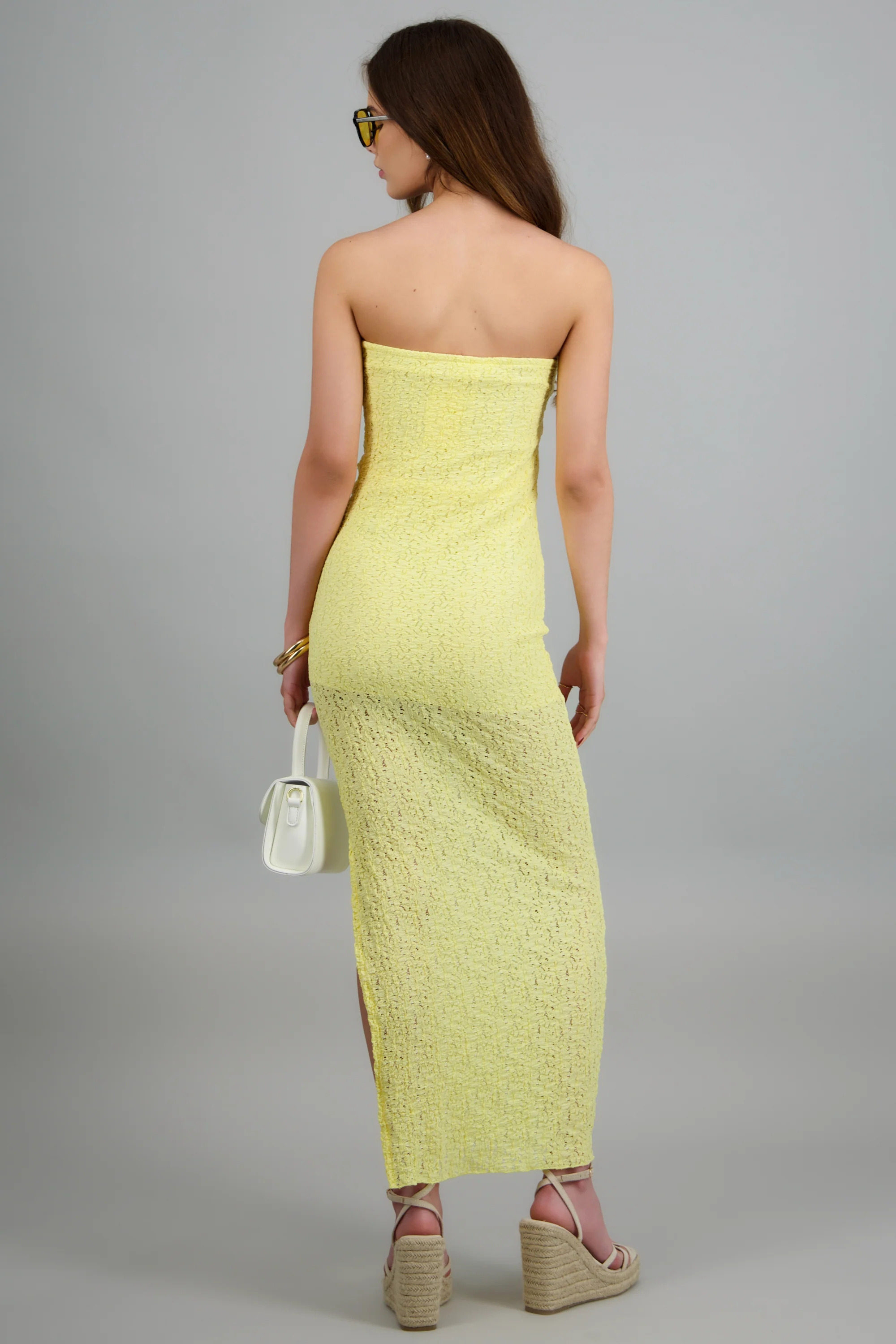 Vestido maxi bandeau encaje - Image 4