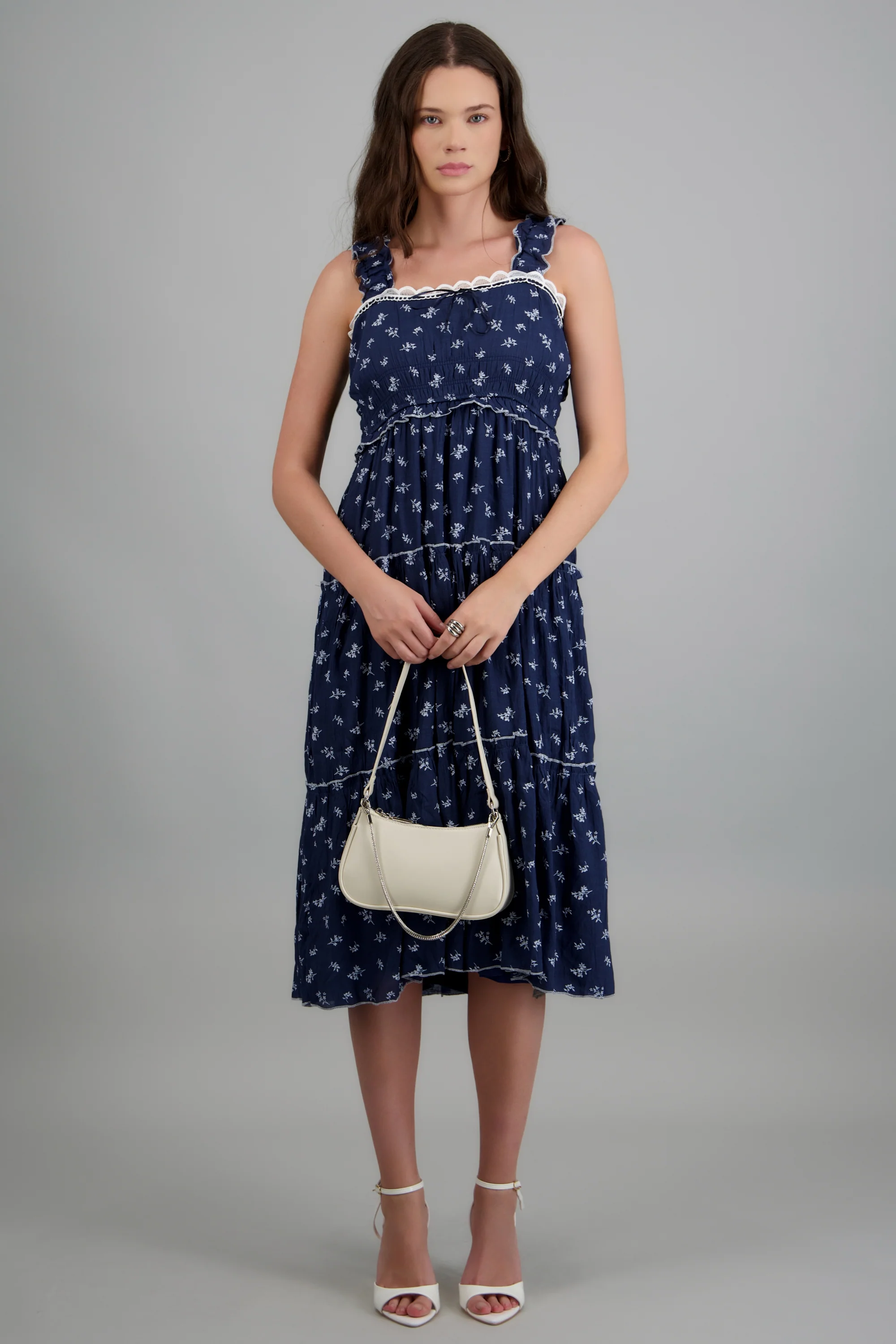 Vestido maxi bloques flores - Image 3