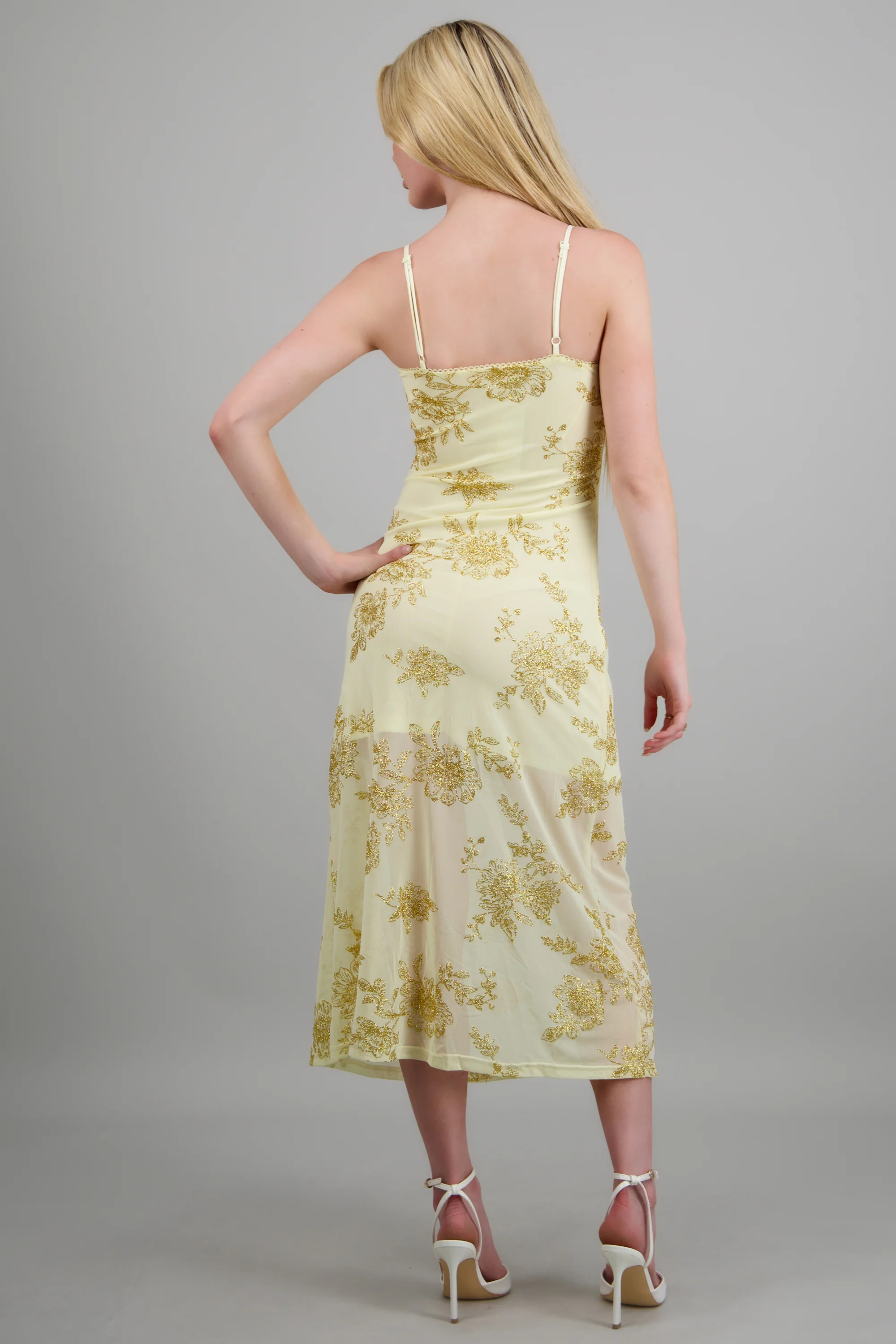 Vestido maxi brillos estampado - Image 4