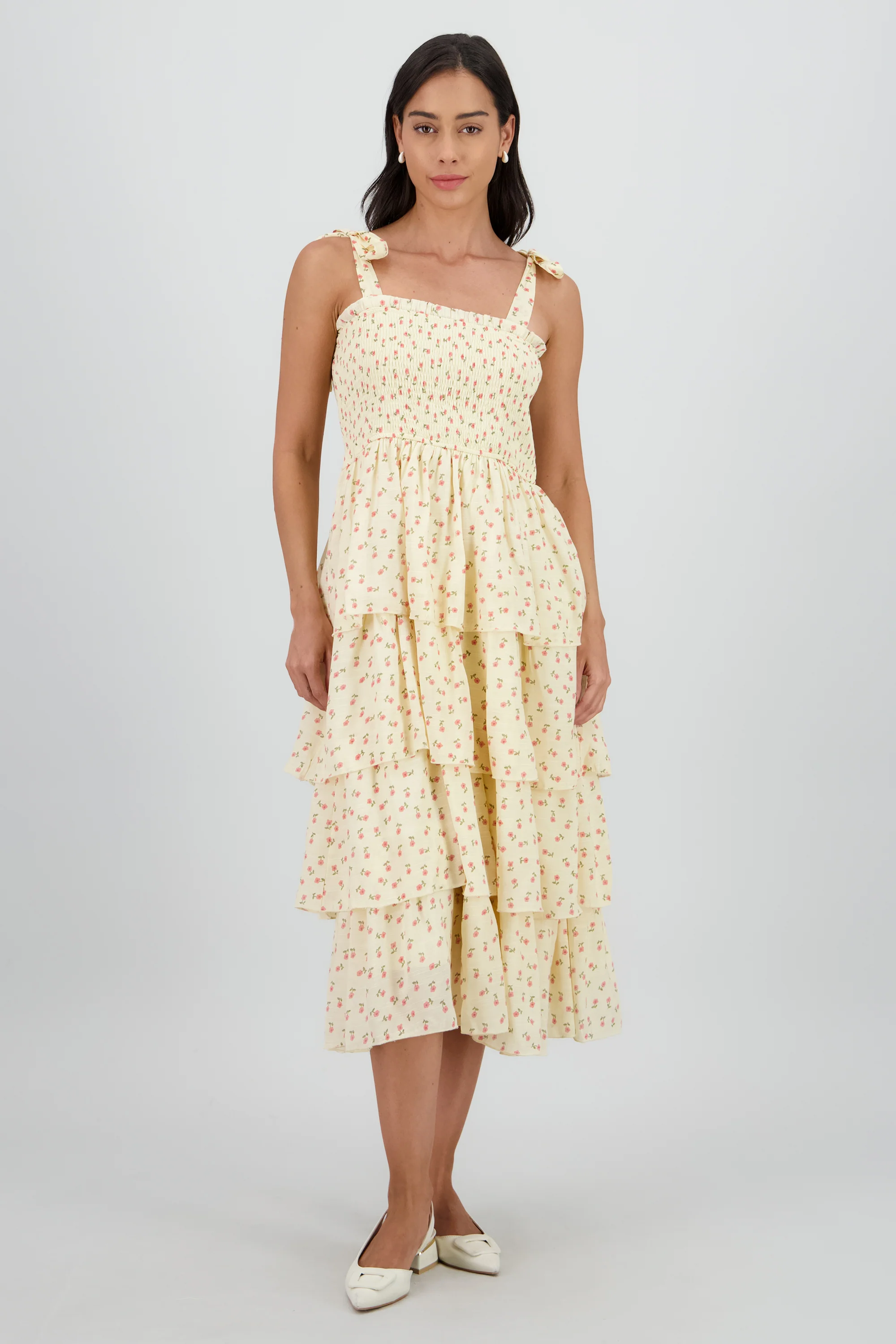 Vestido maxi capas flores - Image 2