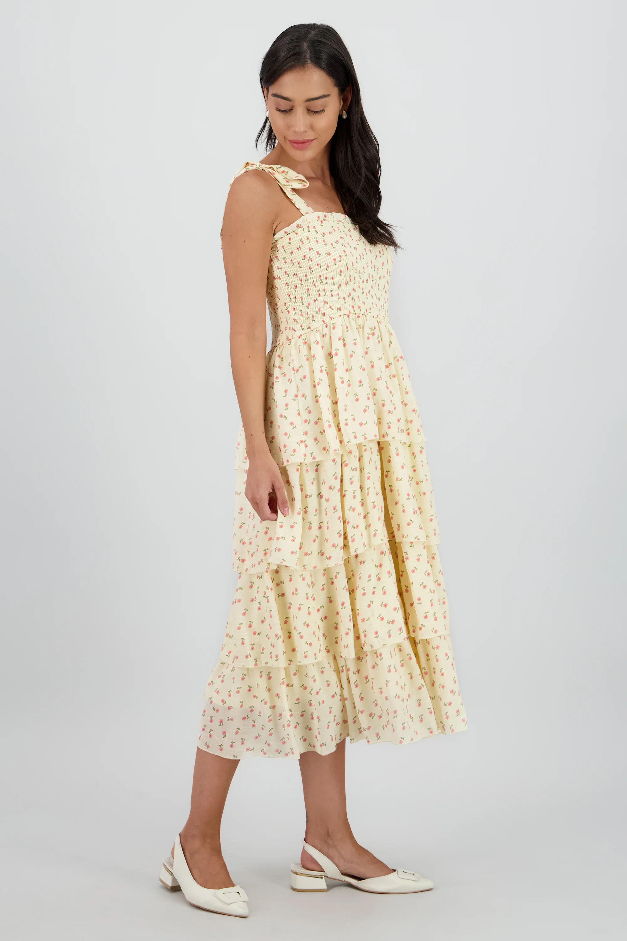 Vestido maxi capas flores - Image 3