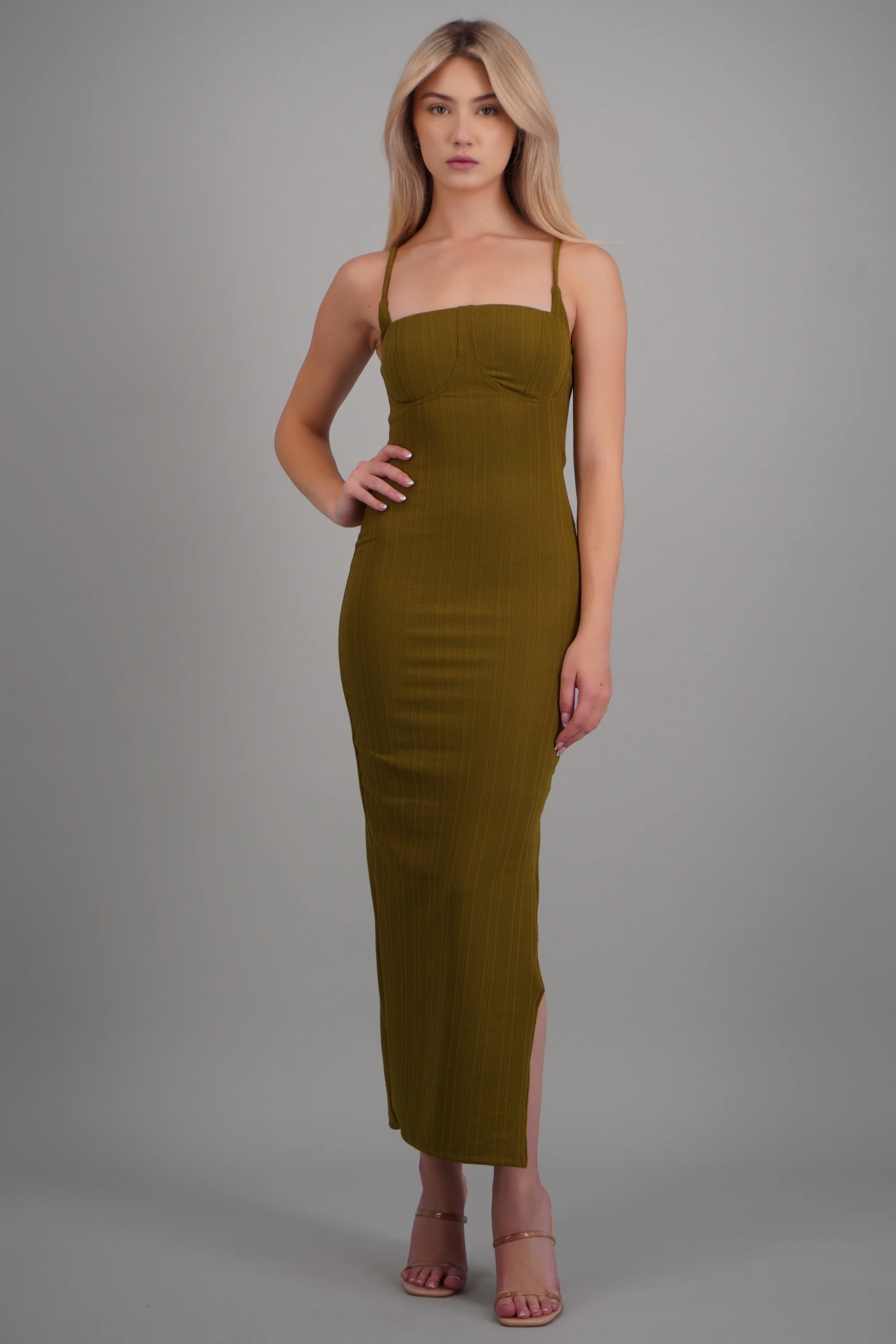Vestido maxi copa textura - Image 3