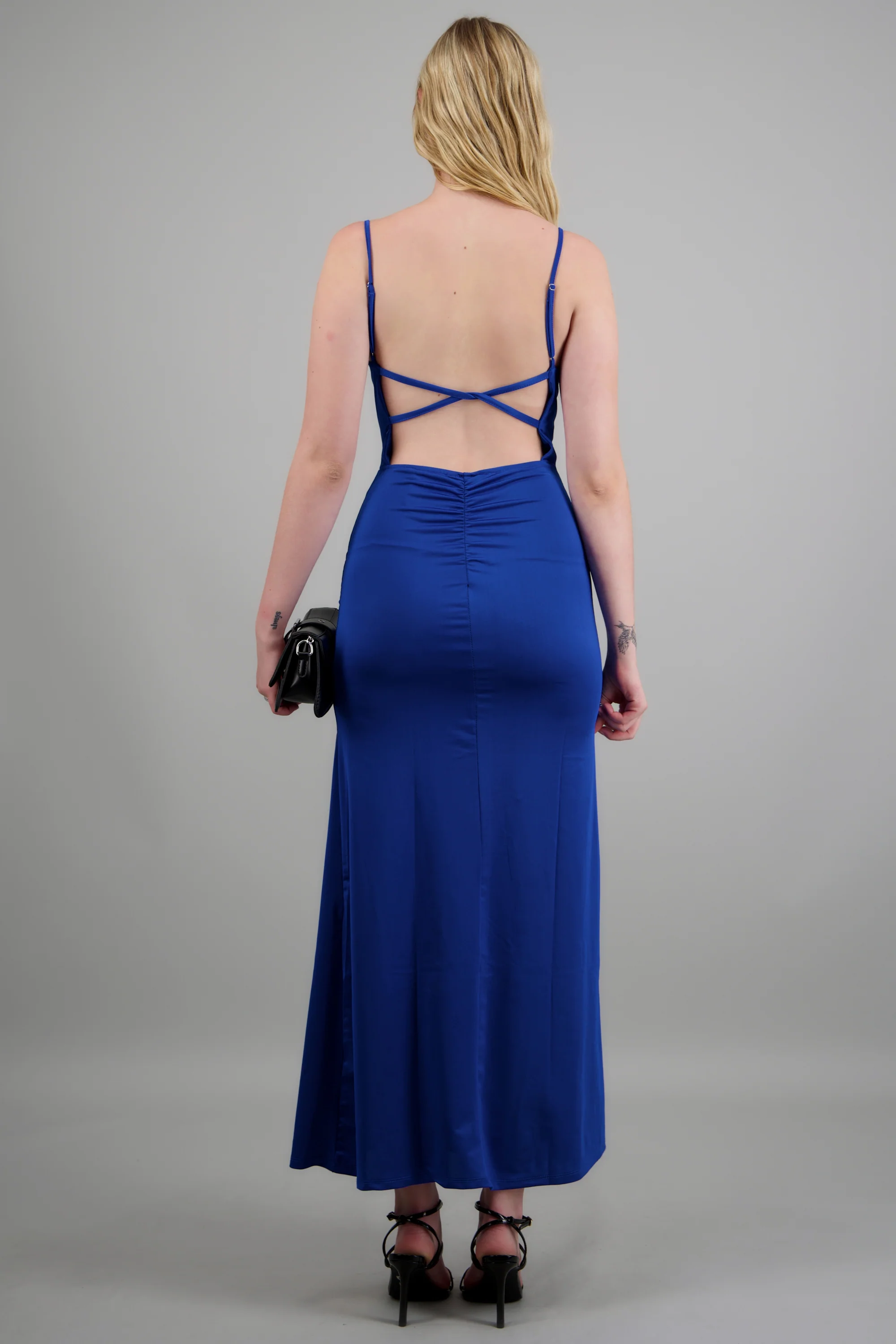 Vestido maxi cuello cascada detalle espalda - Image 4
