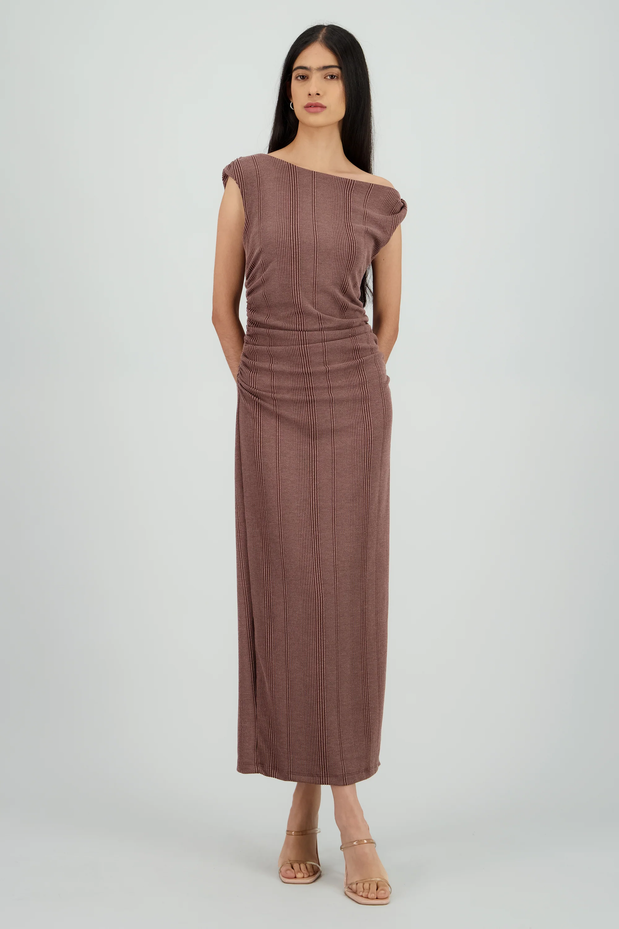 Vestido maxi det hombro