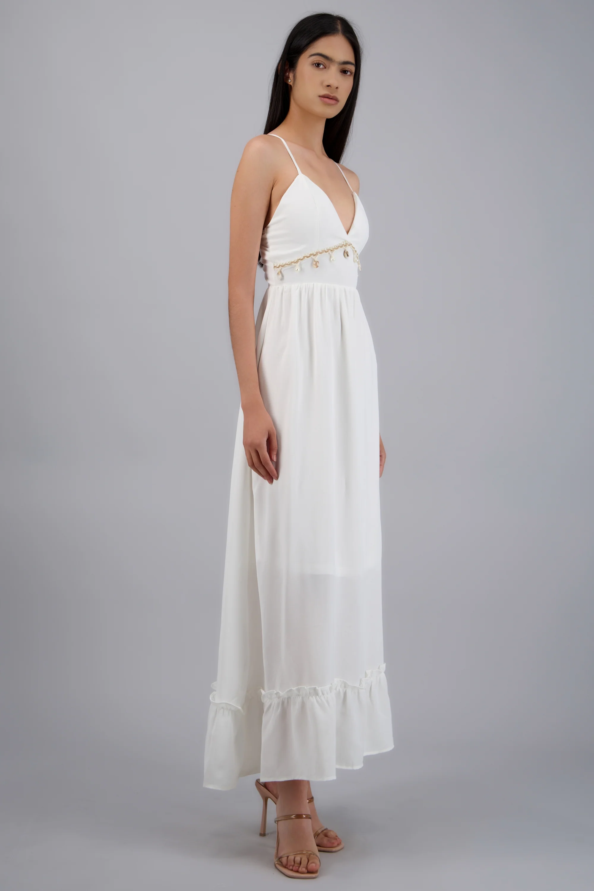 Vestido maxi detalle conchas - Image 2