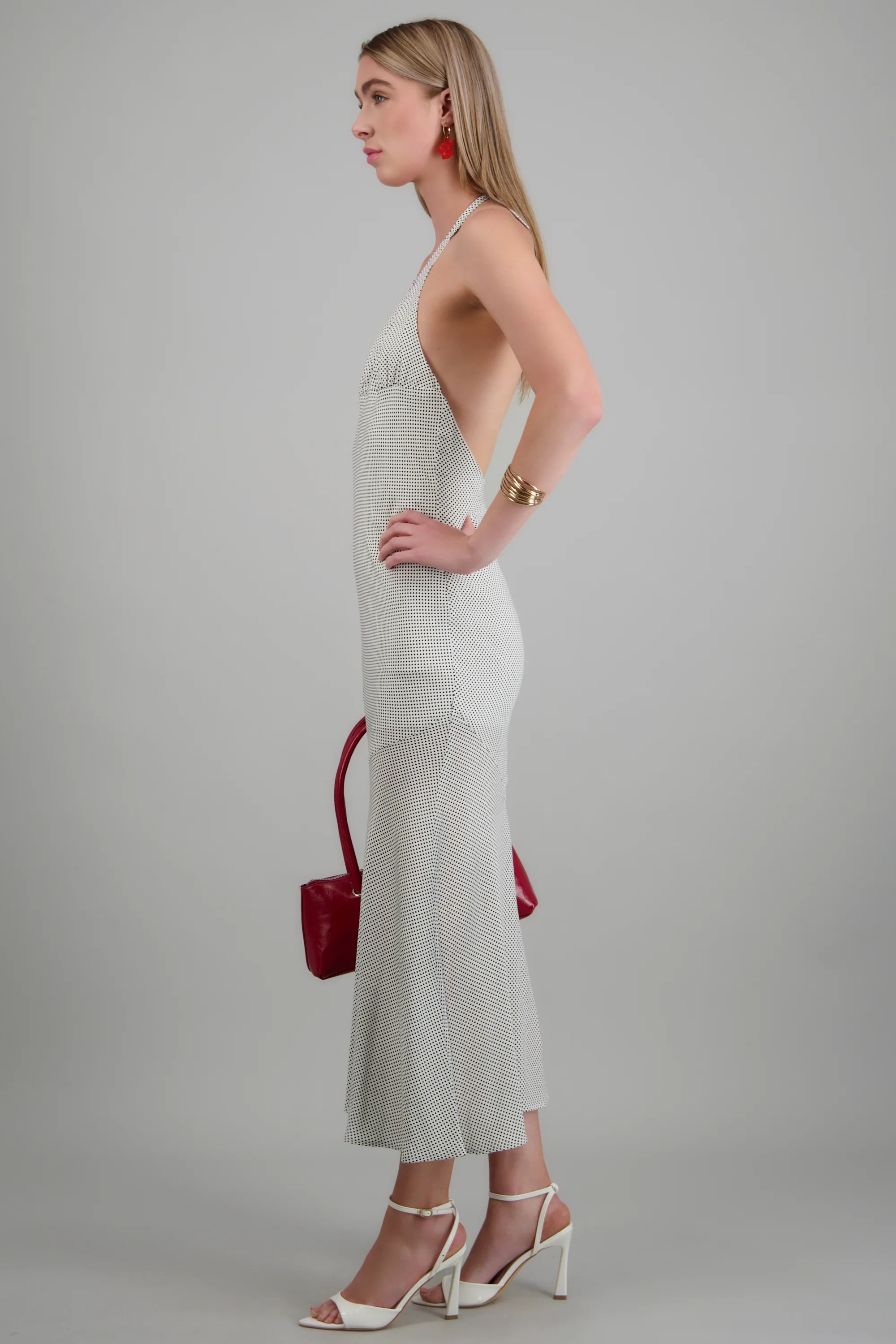Vestido maxi detalle polkas - Image 2
