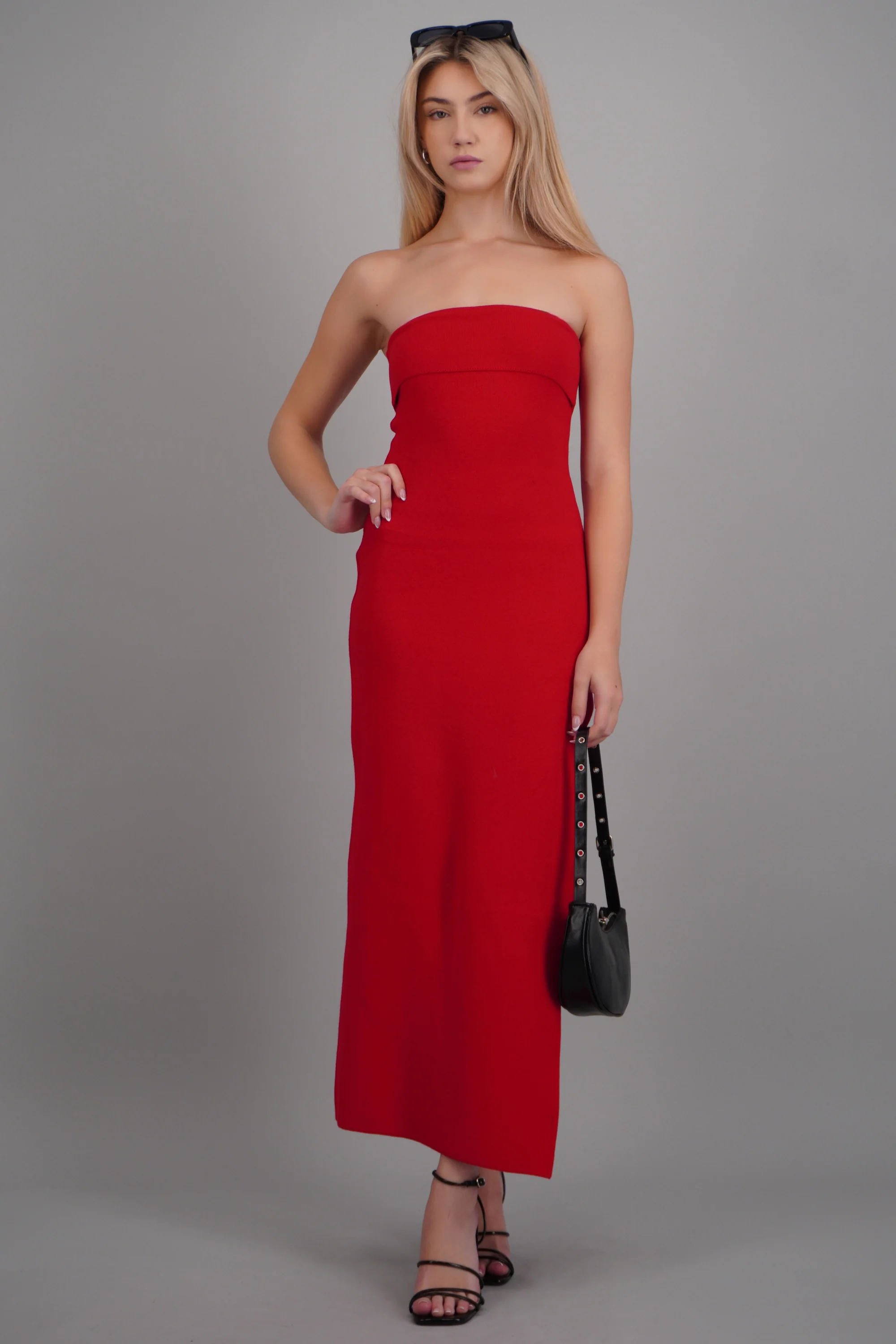 Vestido maxi doblez liso - Image 2