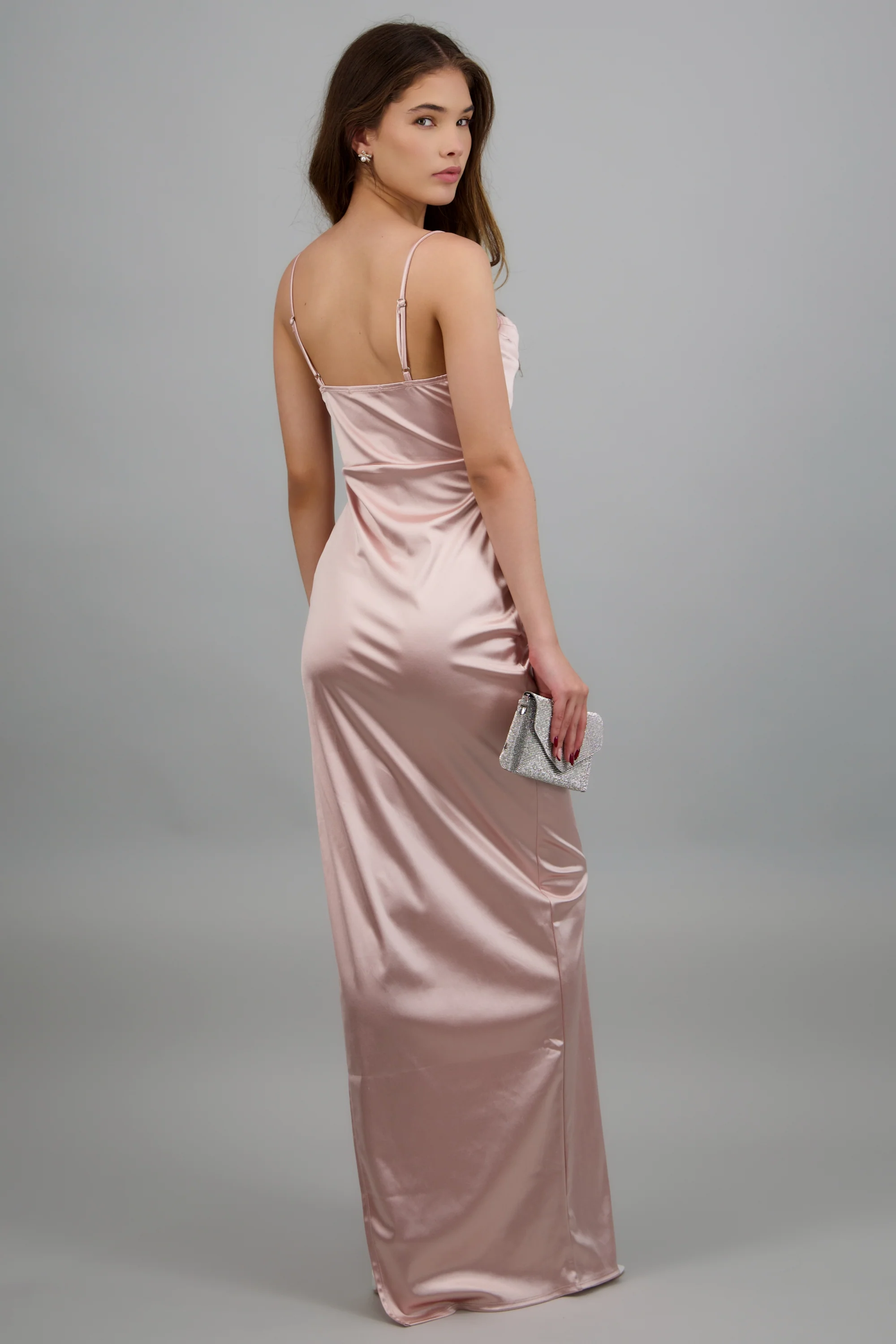 Vestido maxi escote drapeado - Image 5