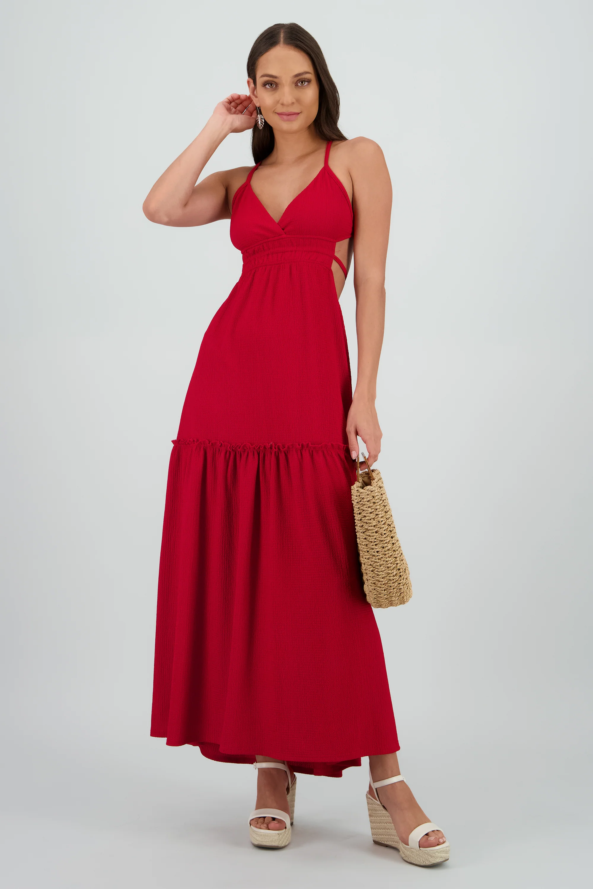 Vestido maxi espalda escote
