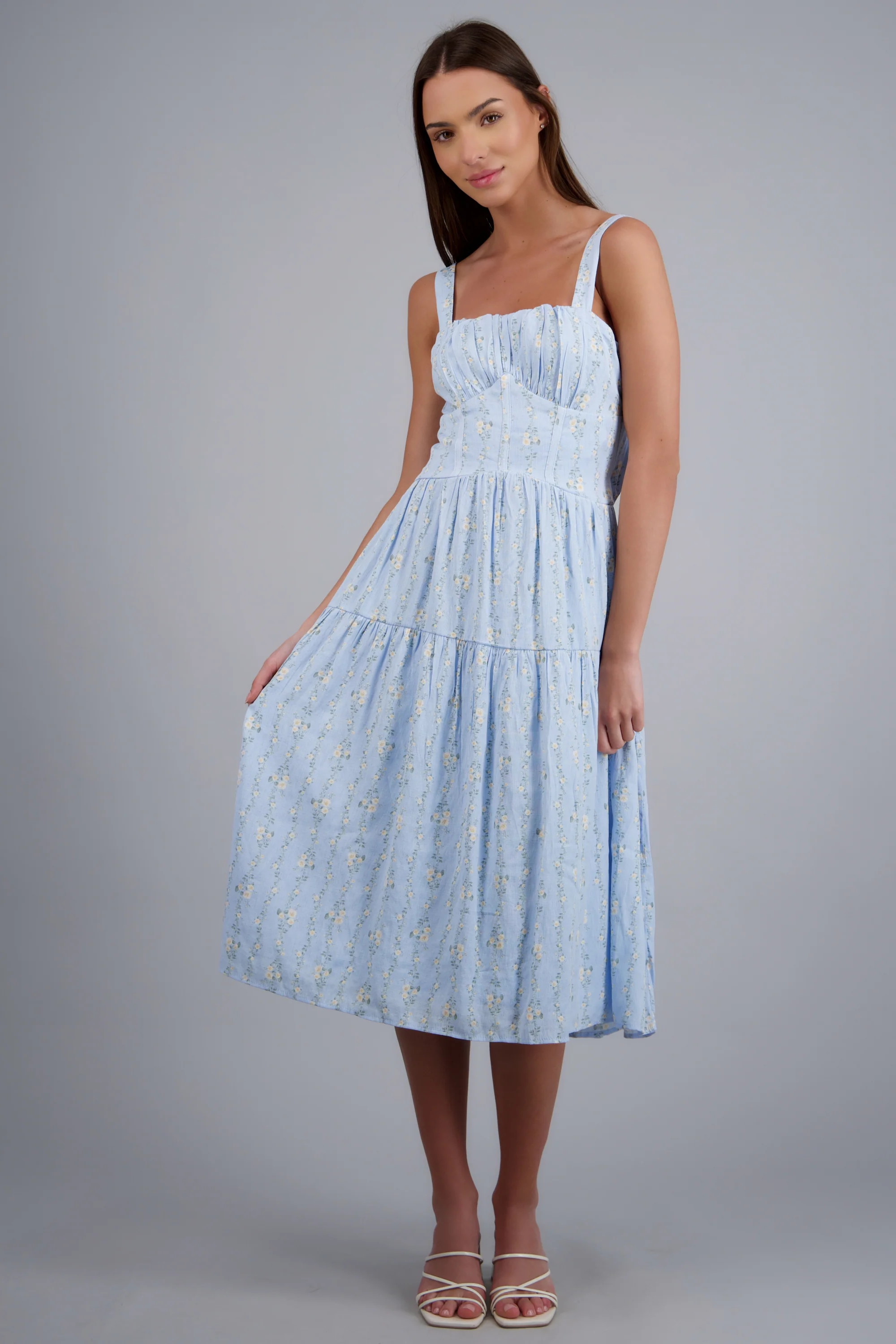 Vestido maxi flores