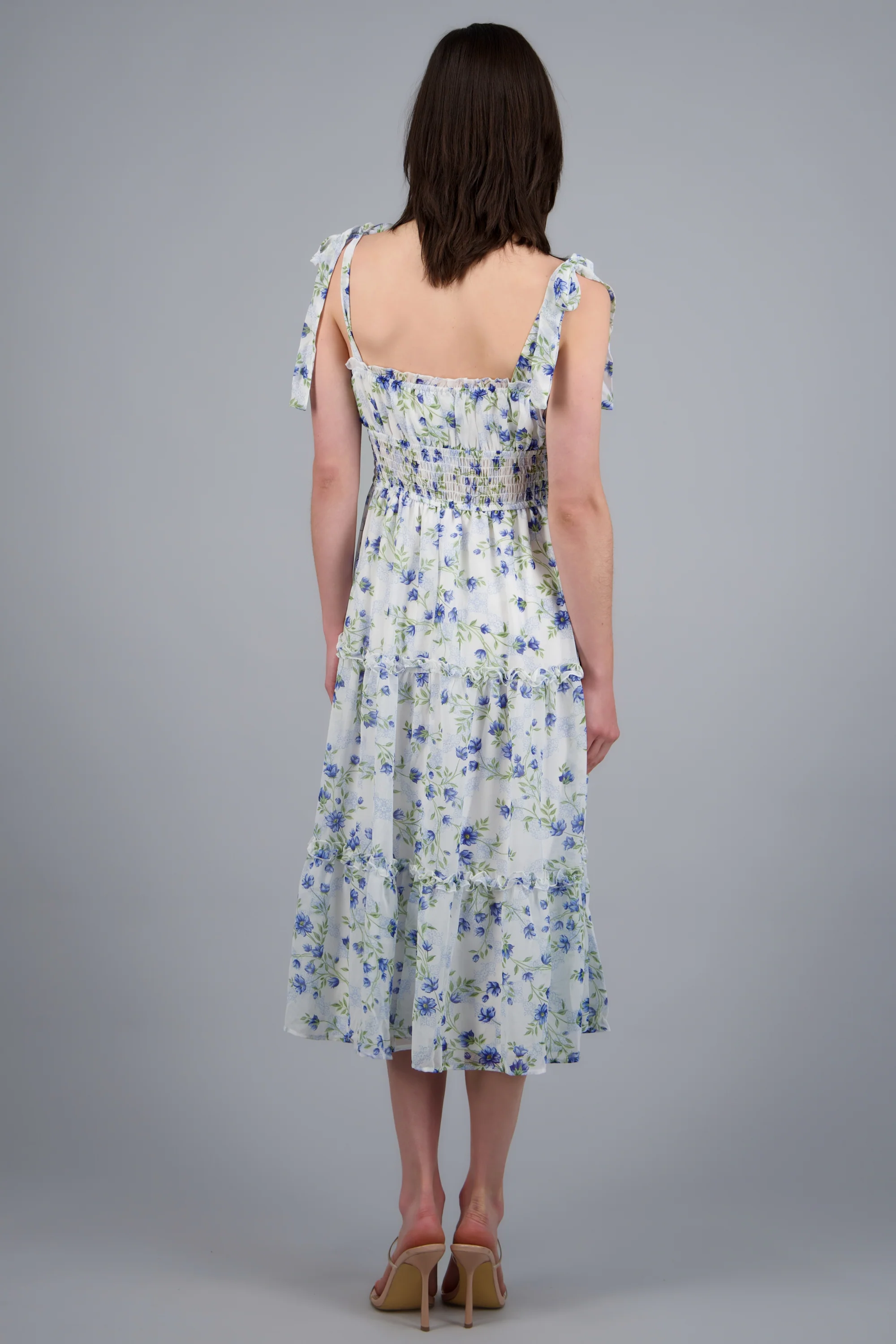 VESTIDO FLORES TIRANTES AMARRE - Image 4