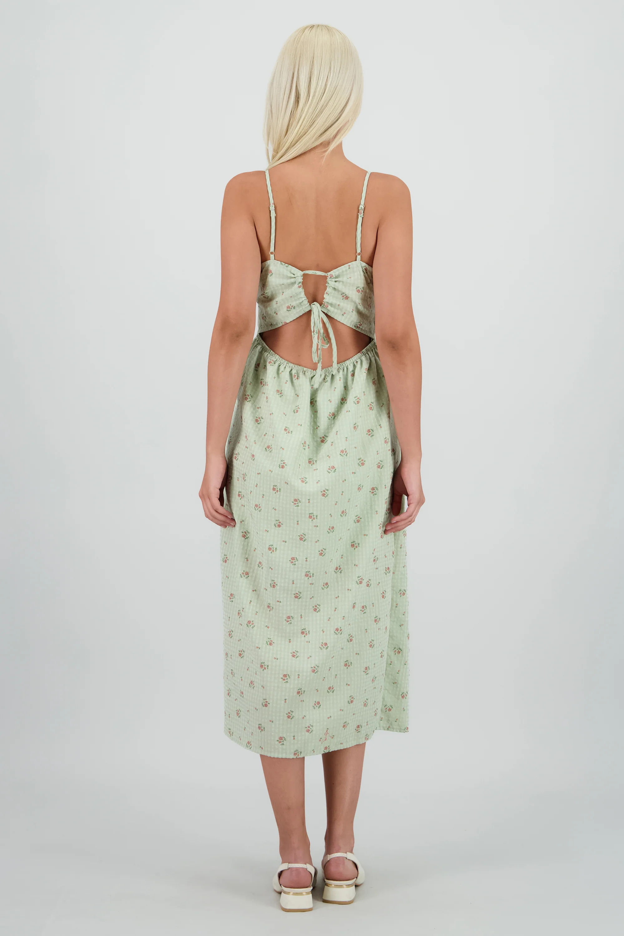 Vestido maxi flores en lino - Image 4