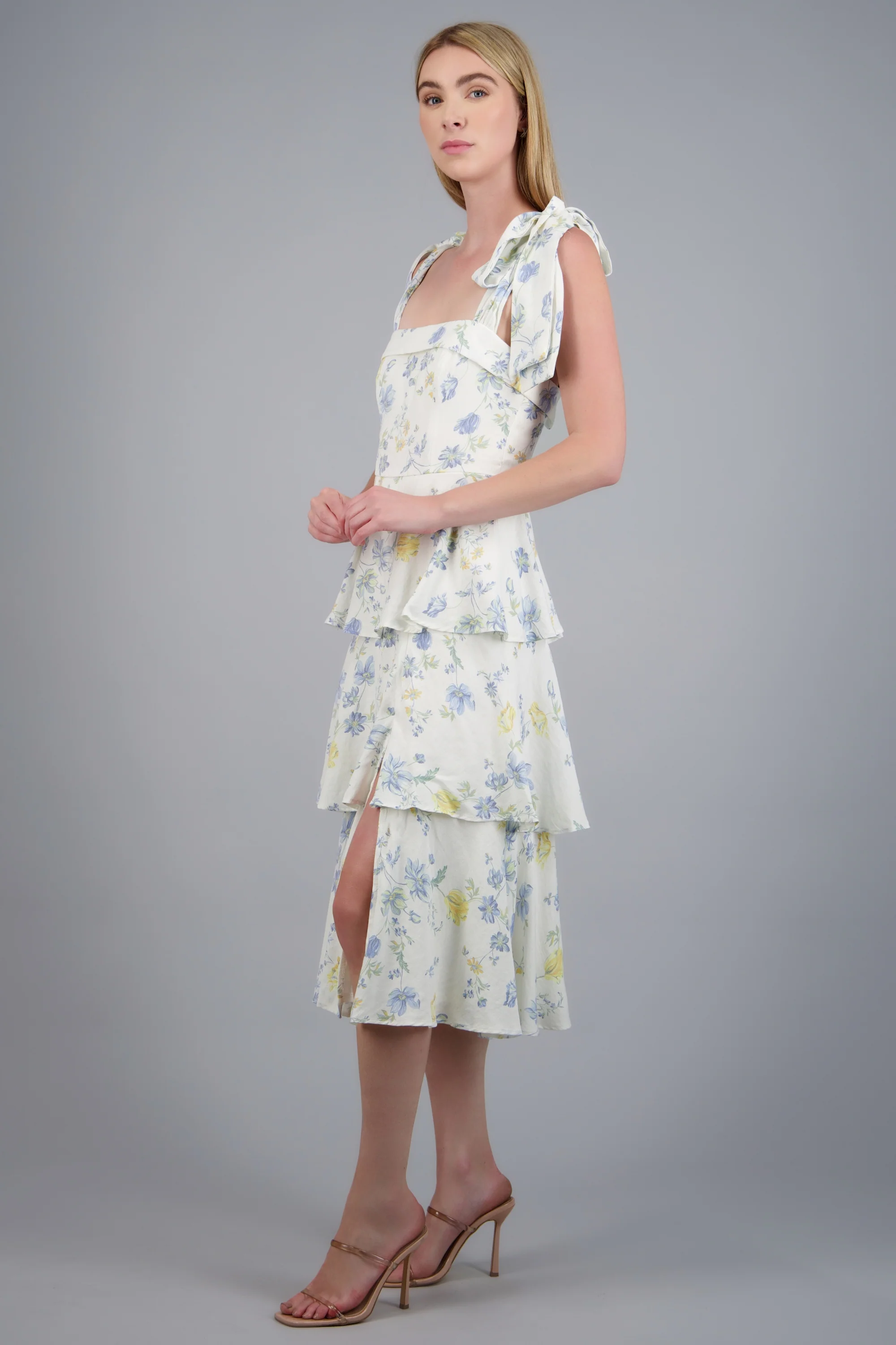Vestido maxi flores olanes - Image 2