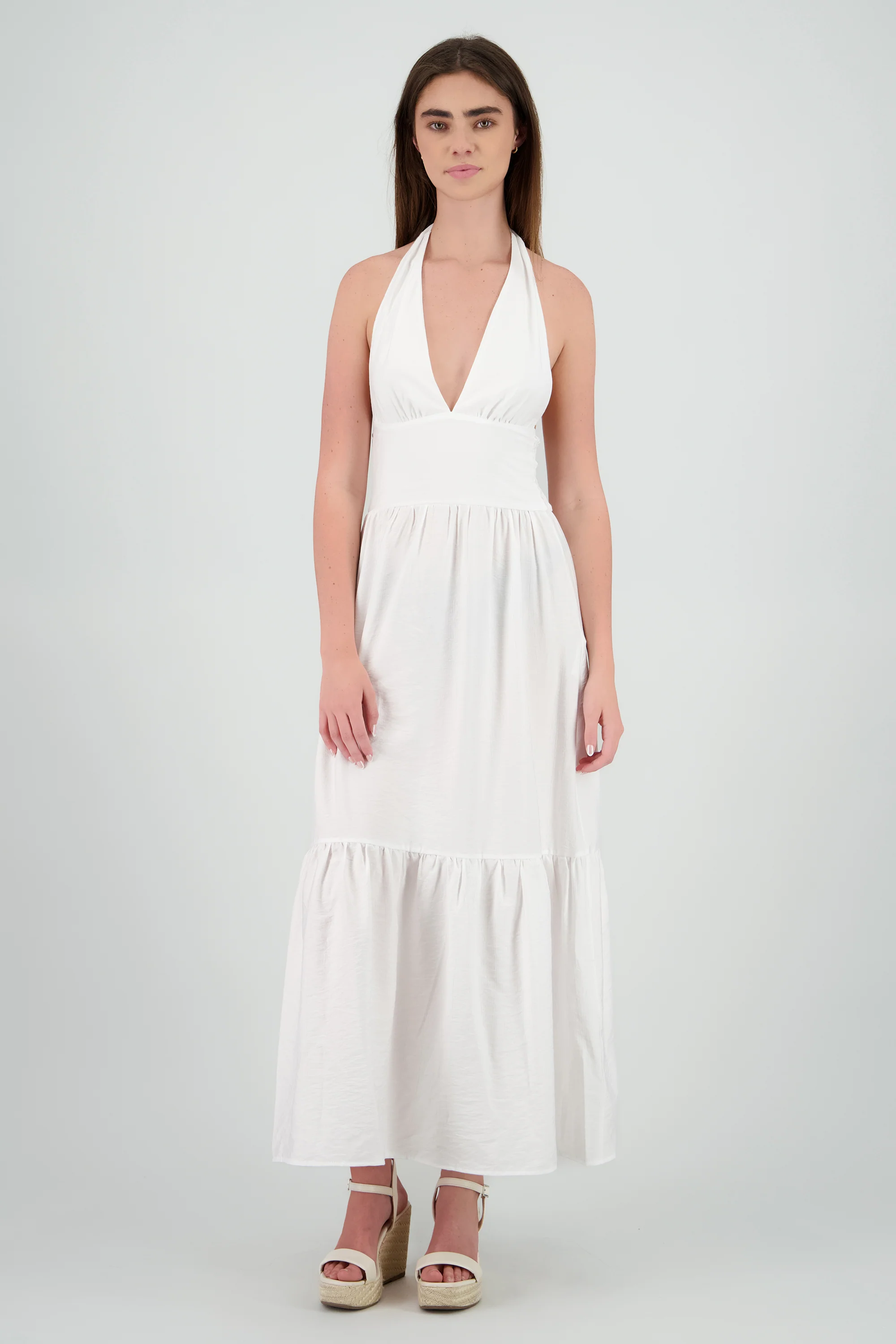 Vestido maxi halter amarre