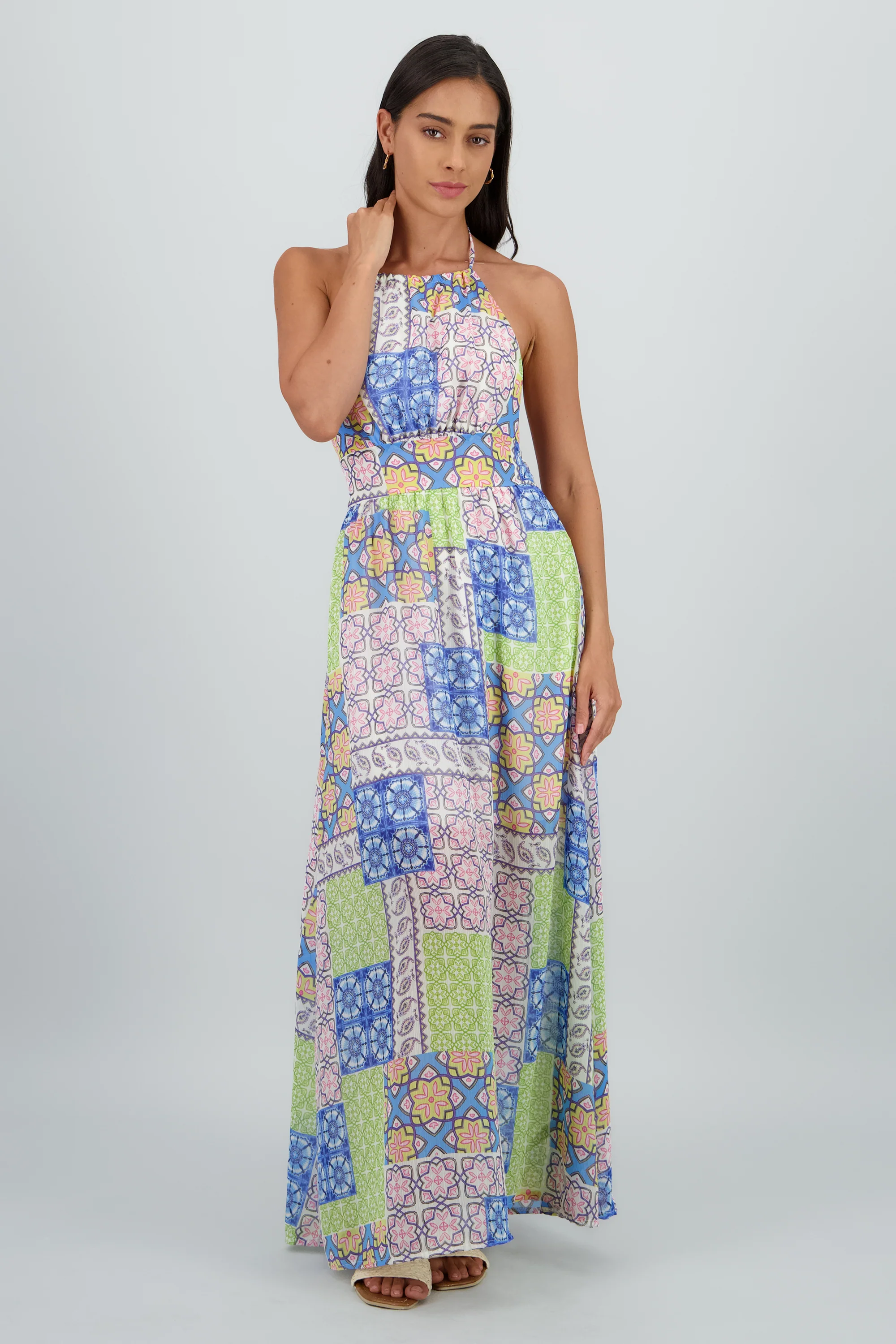 Vestido maxi halter boho - Image 2