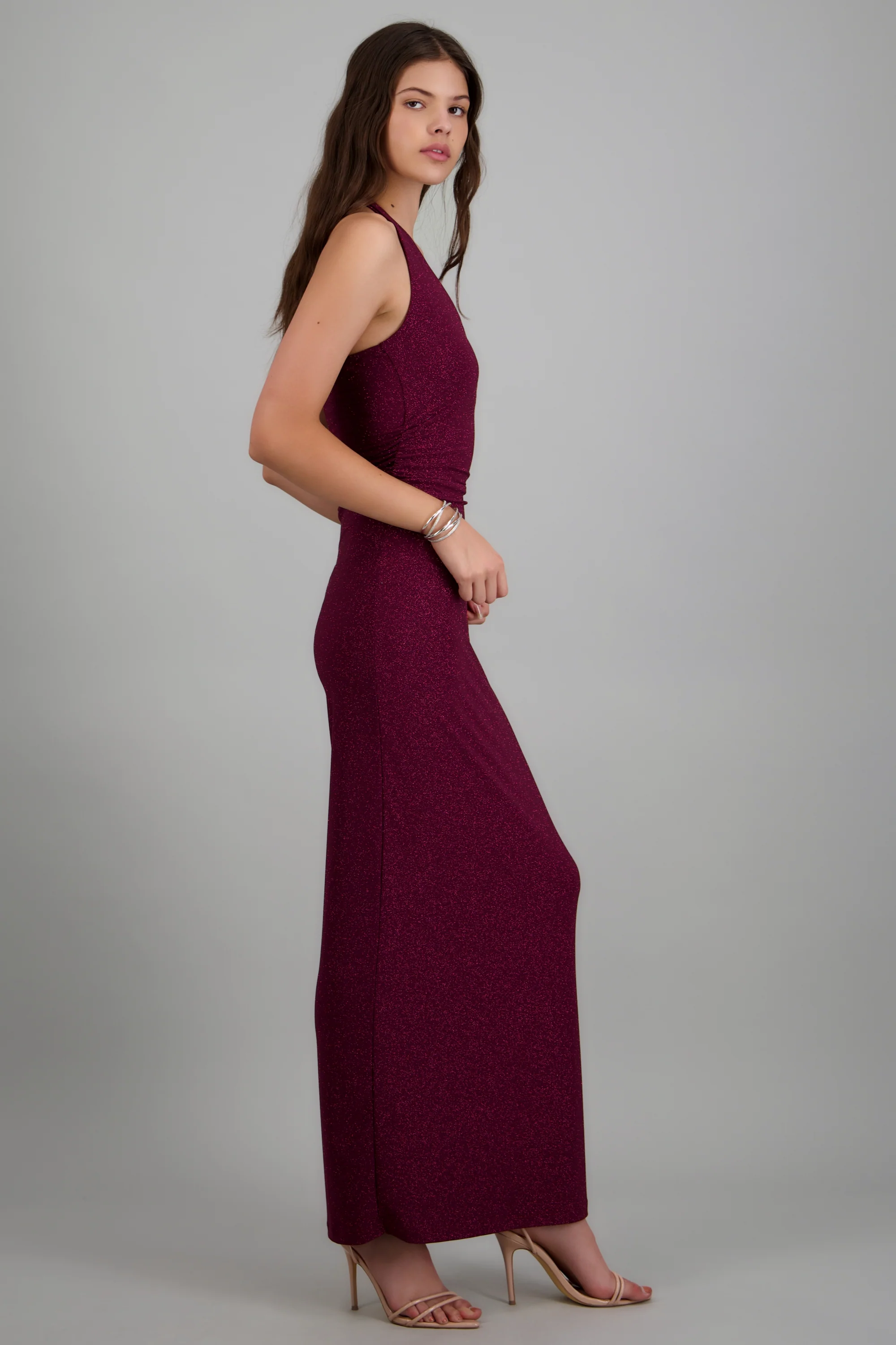 Vestido maxi halter detalle plisado - Image 4