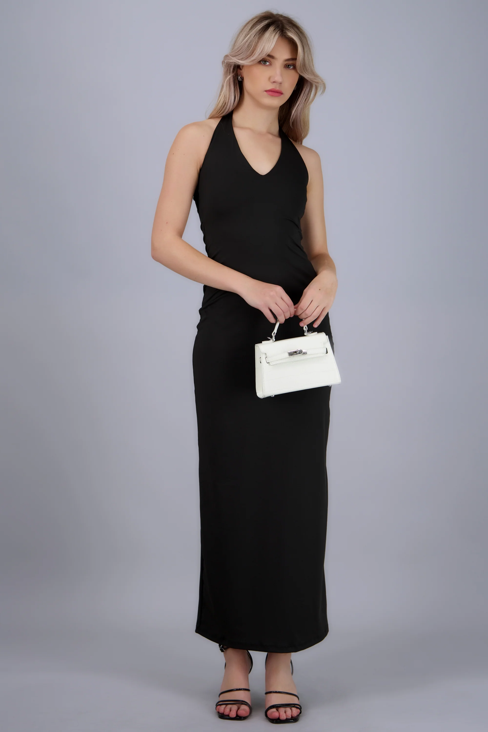 VESTIDO MAXI HALTER LISO - Image 3