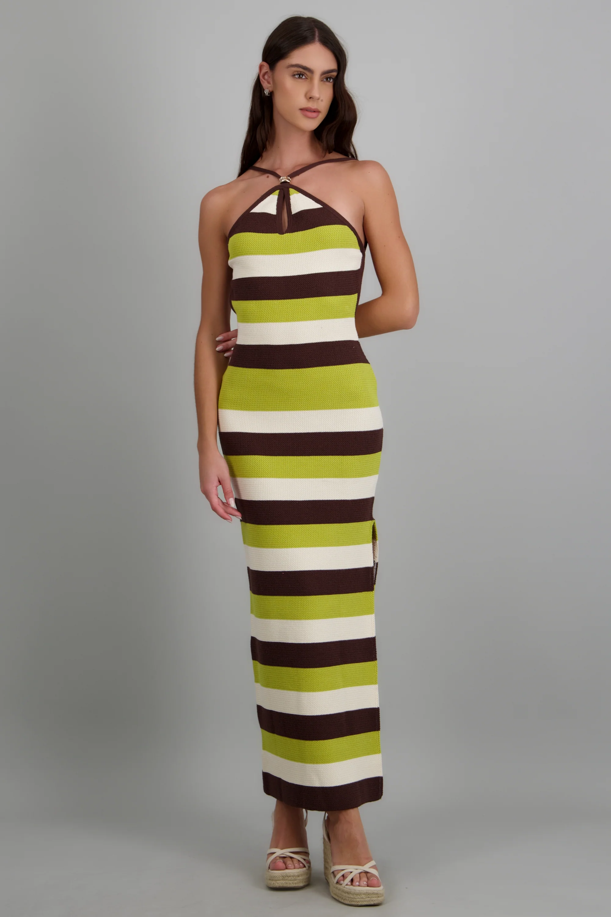Vestido maxi líneas textura - Image 3