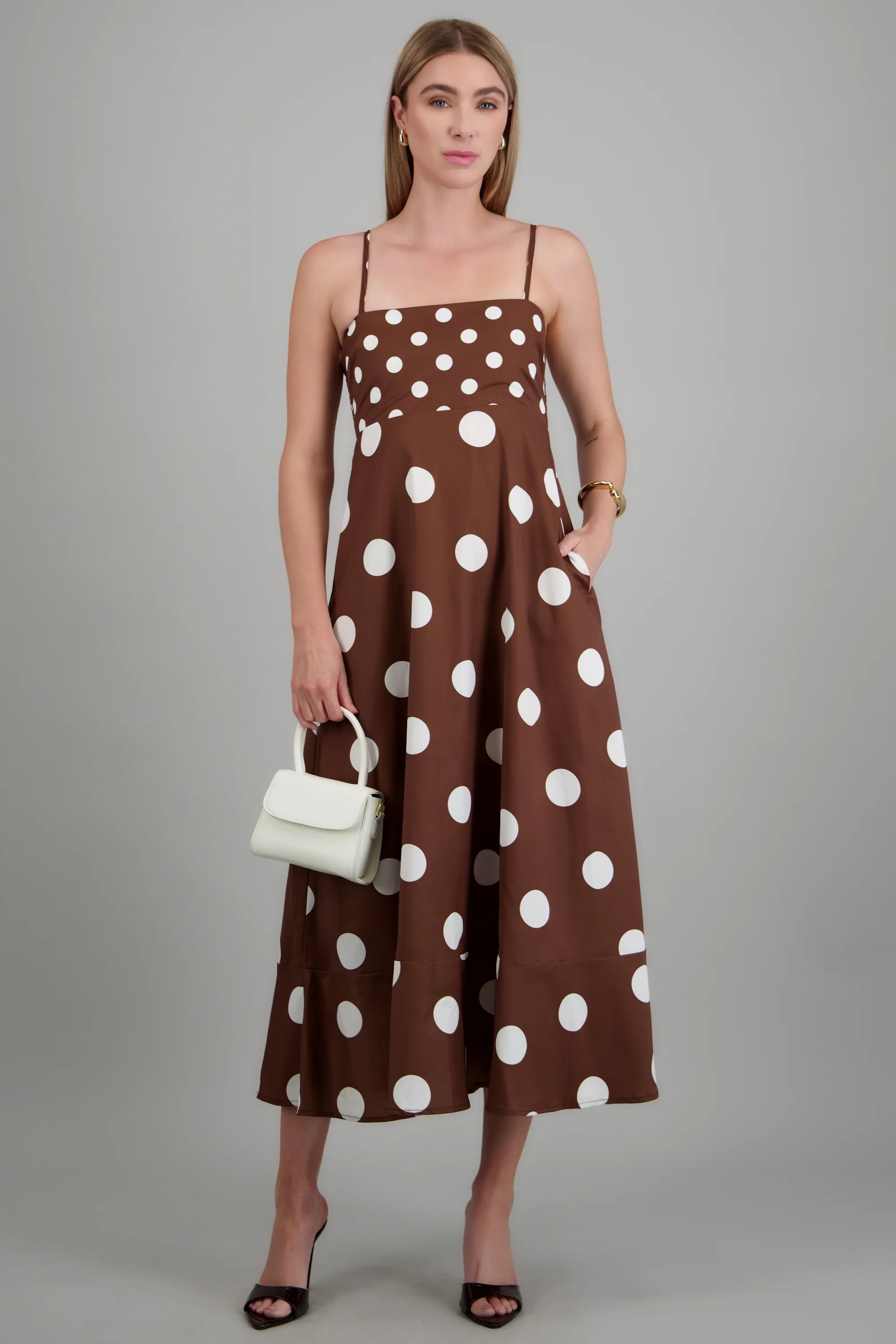 Vestido maxi polkas tirantes - Image 3