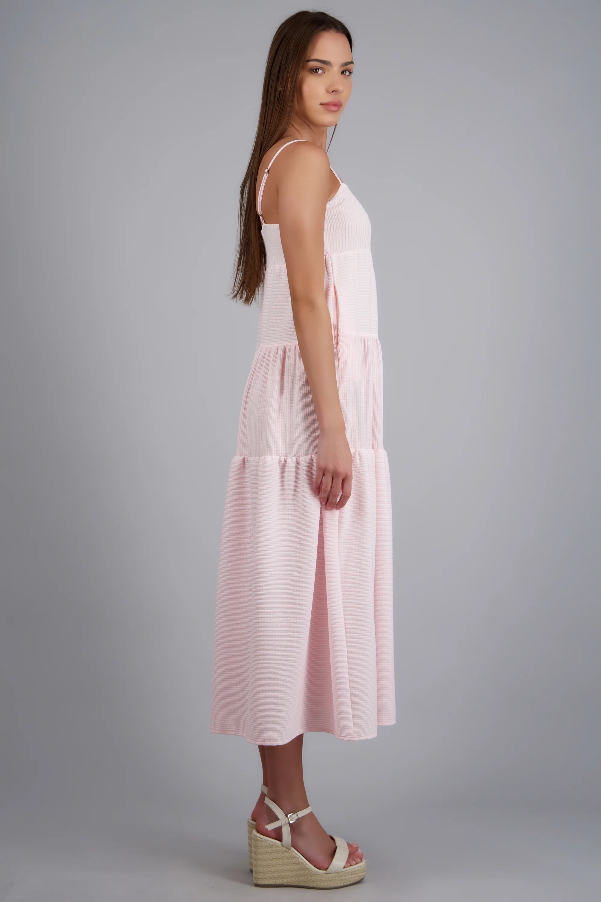 Vestido maxi sin mangas detalle olanes - Image 2