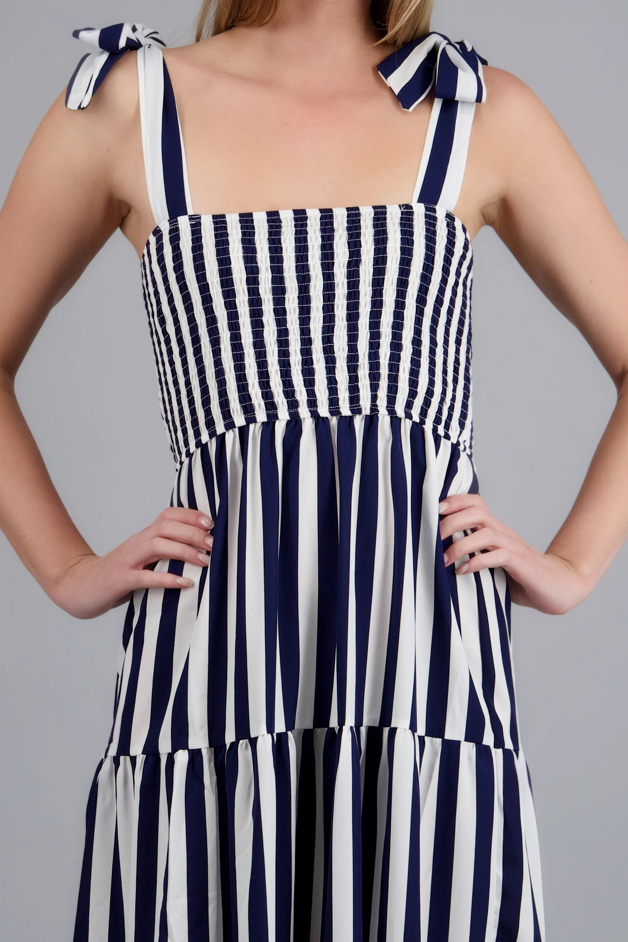 Vestido maxi smock rayas - Image 5