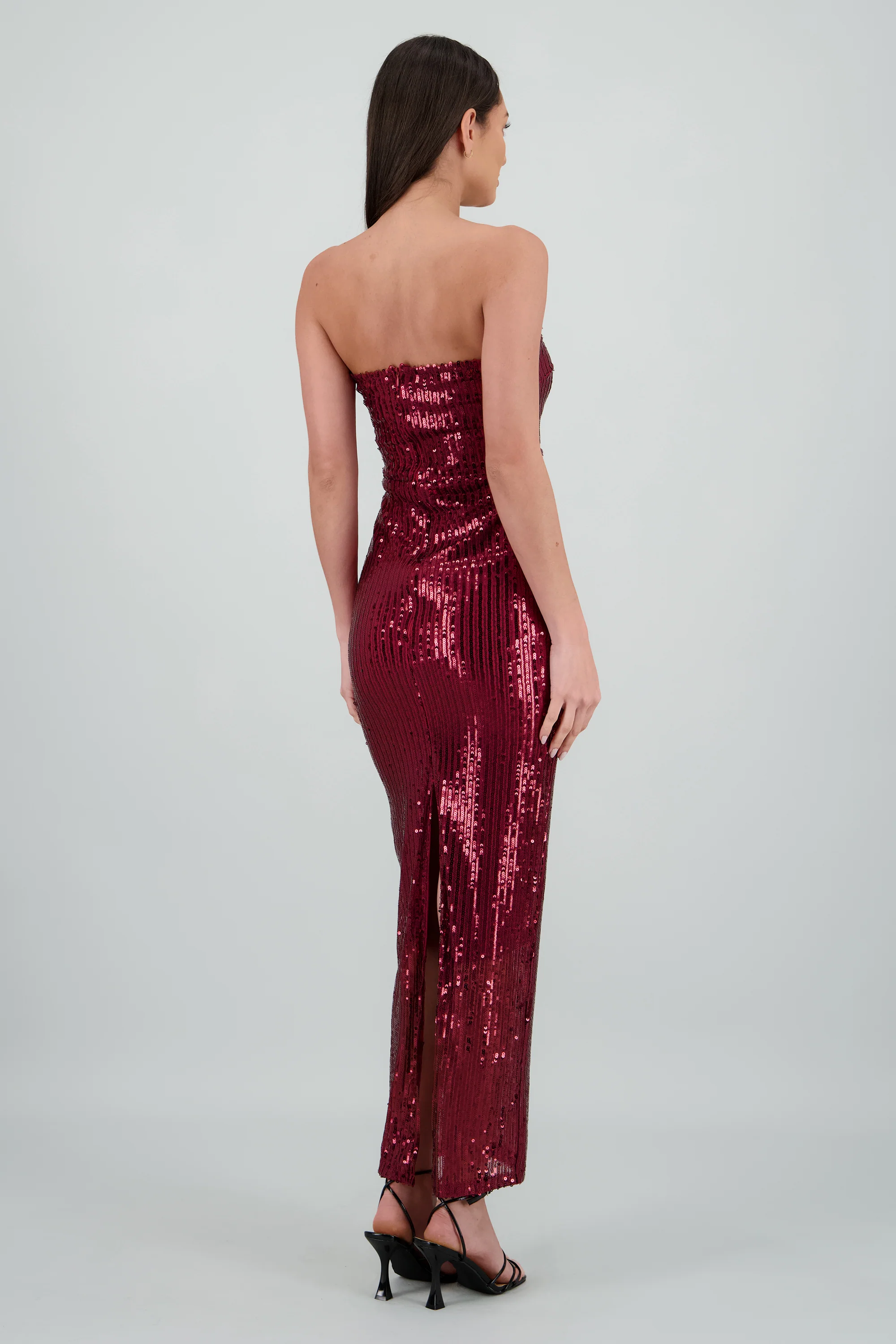 Vestido maxi strapples lentejuelas - Image 4