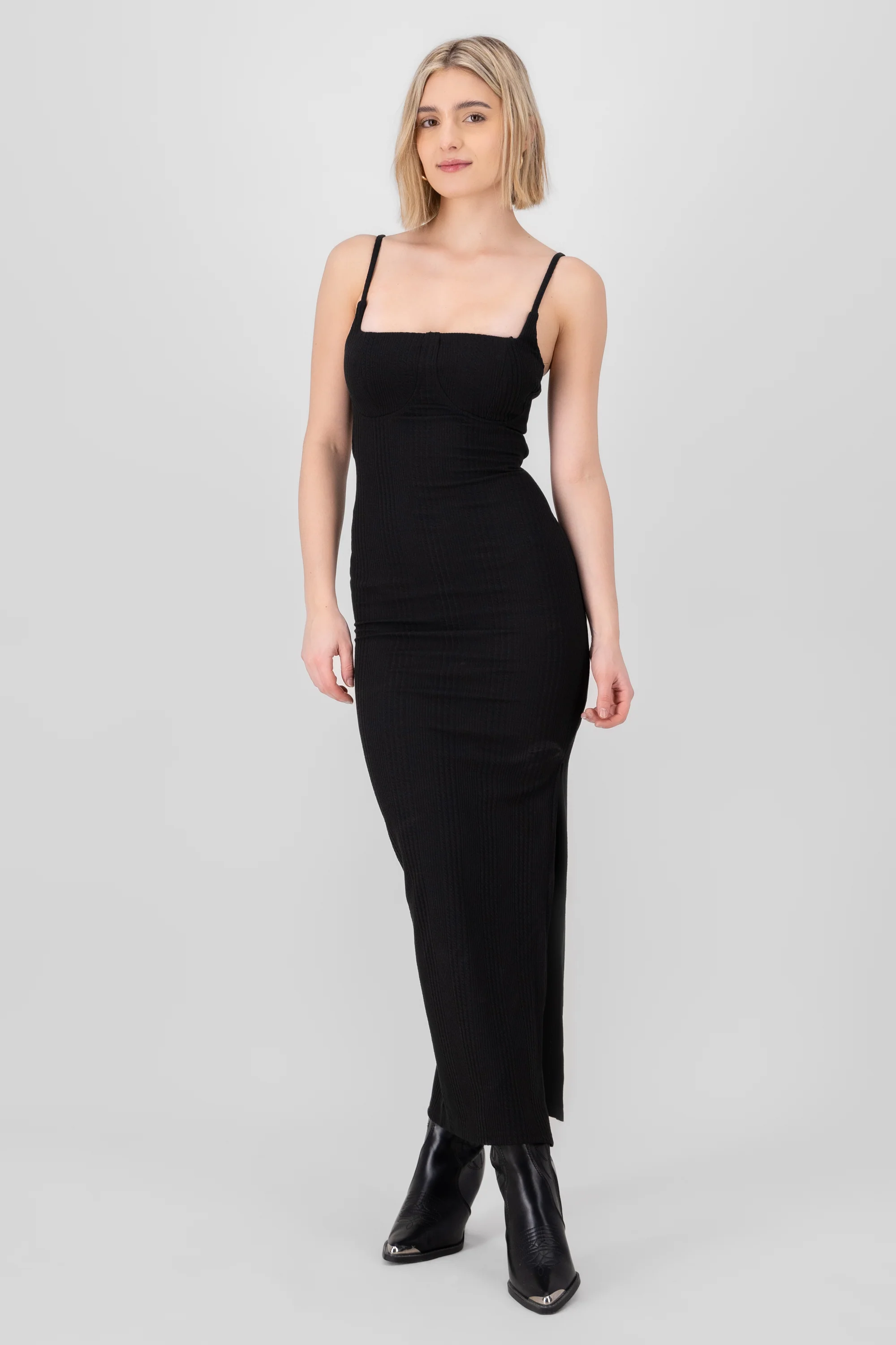 Vestido maxi copa textura - Image 2
