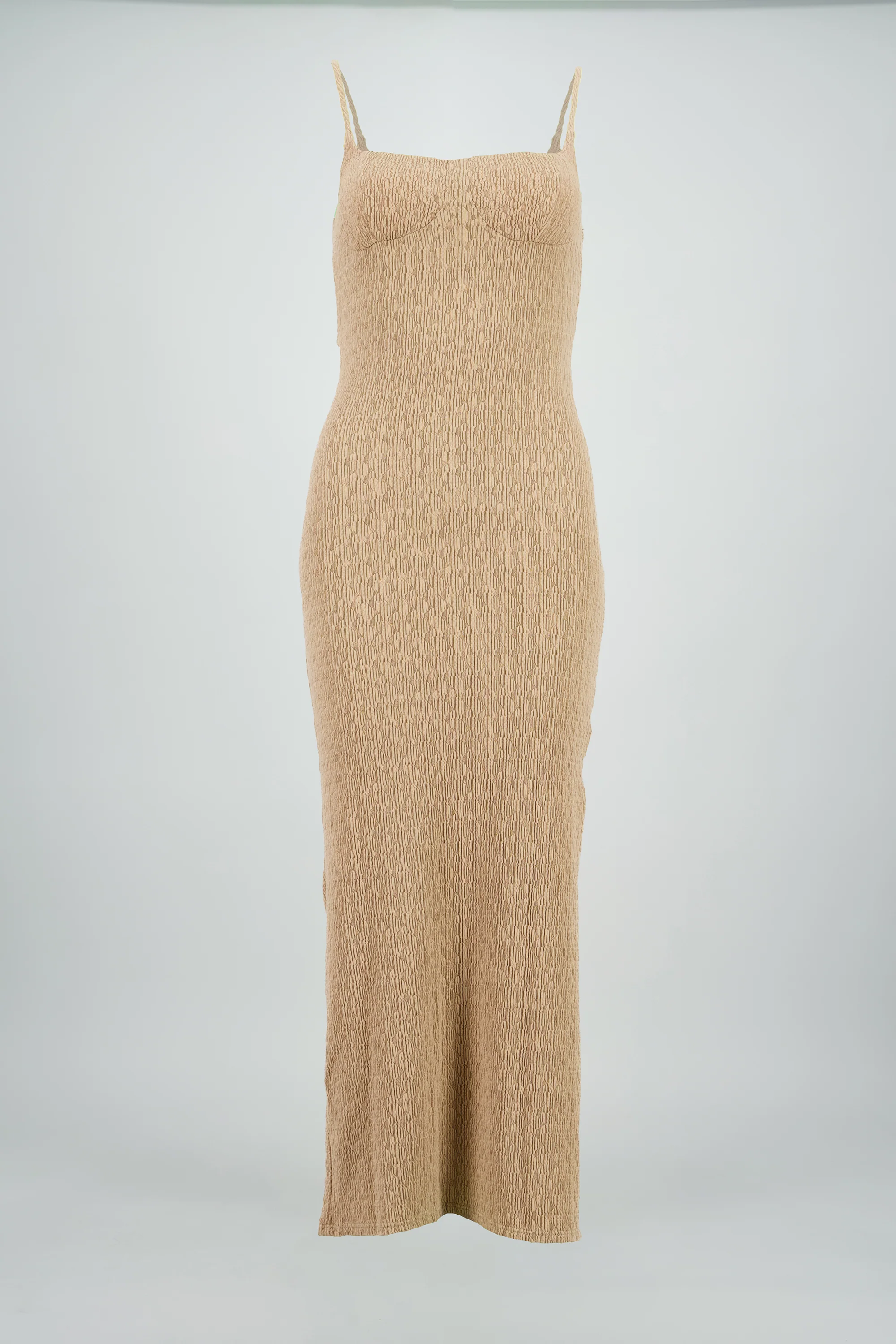 Vestido maxi textura con copas - Image 6