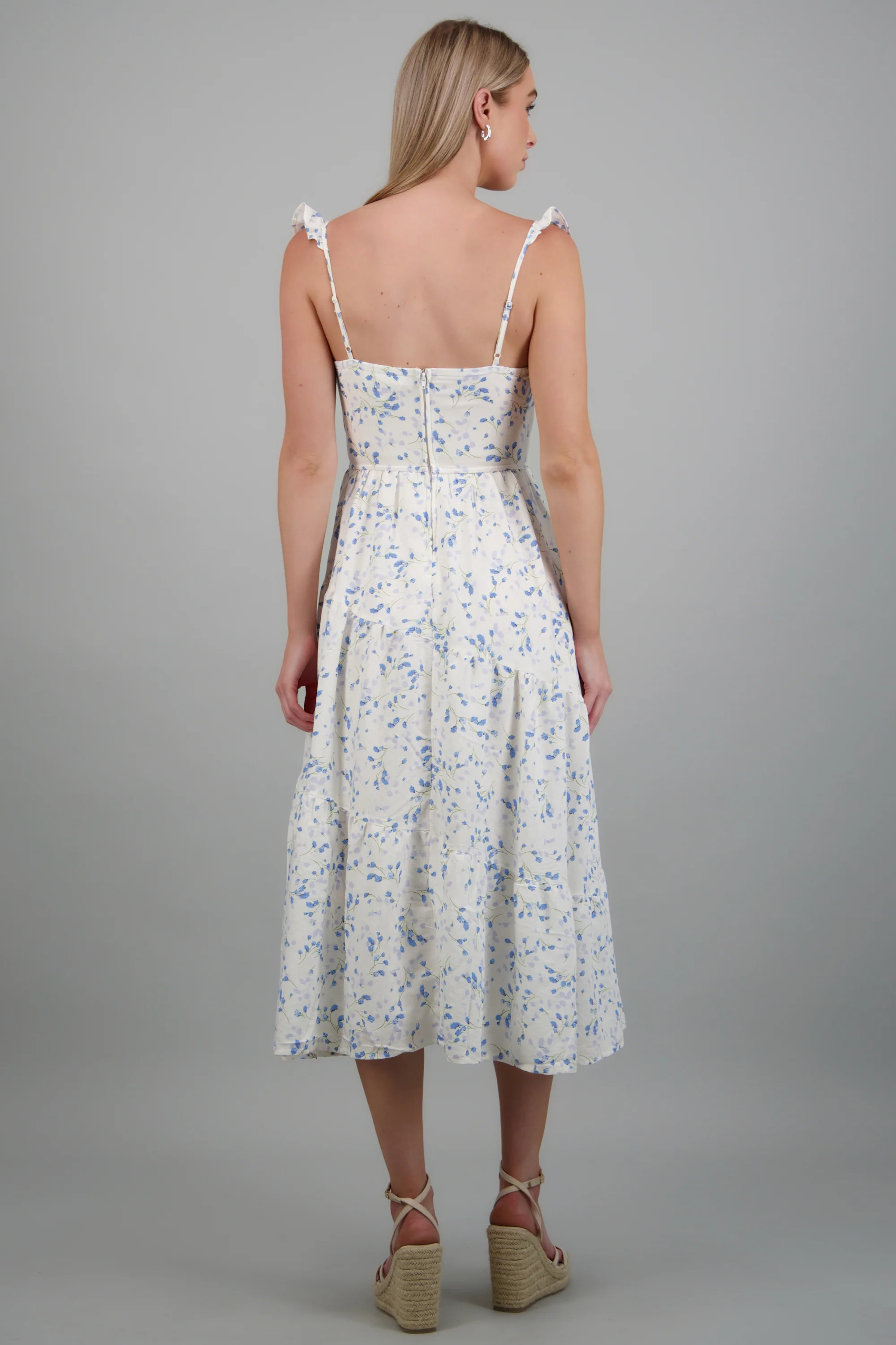 Vestido maxi tirantes estampado flores - Image 4
