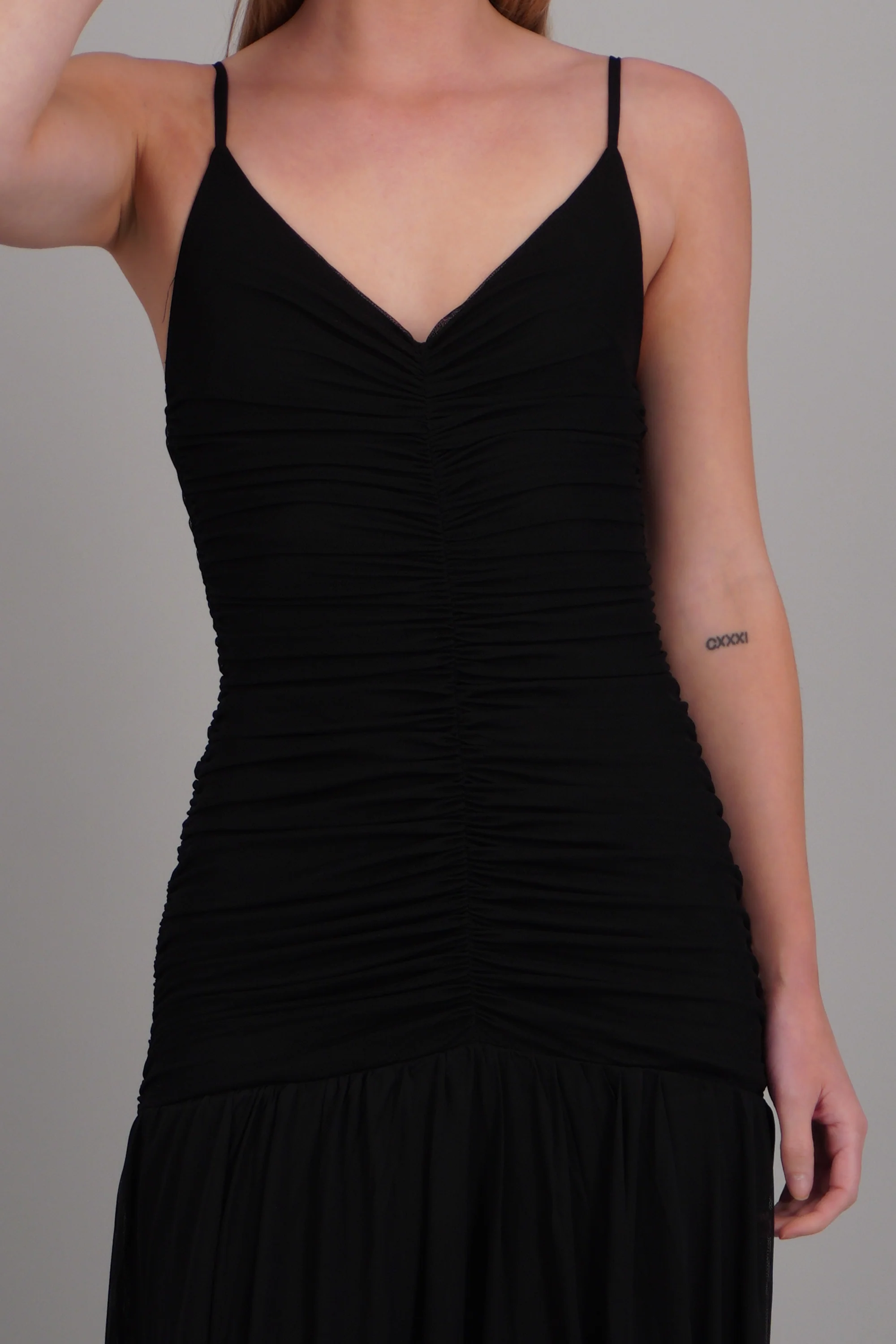 Vestido maxi tirantes drapeado - Image 5