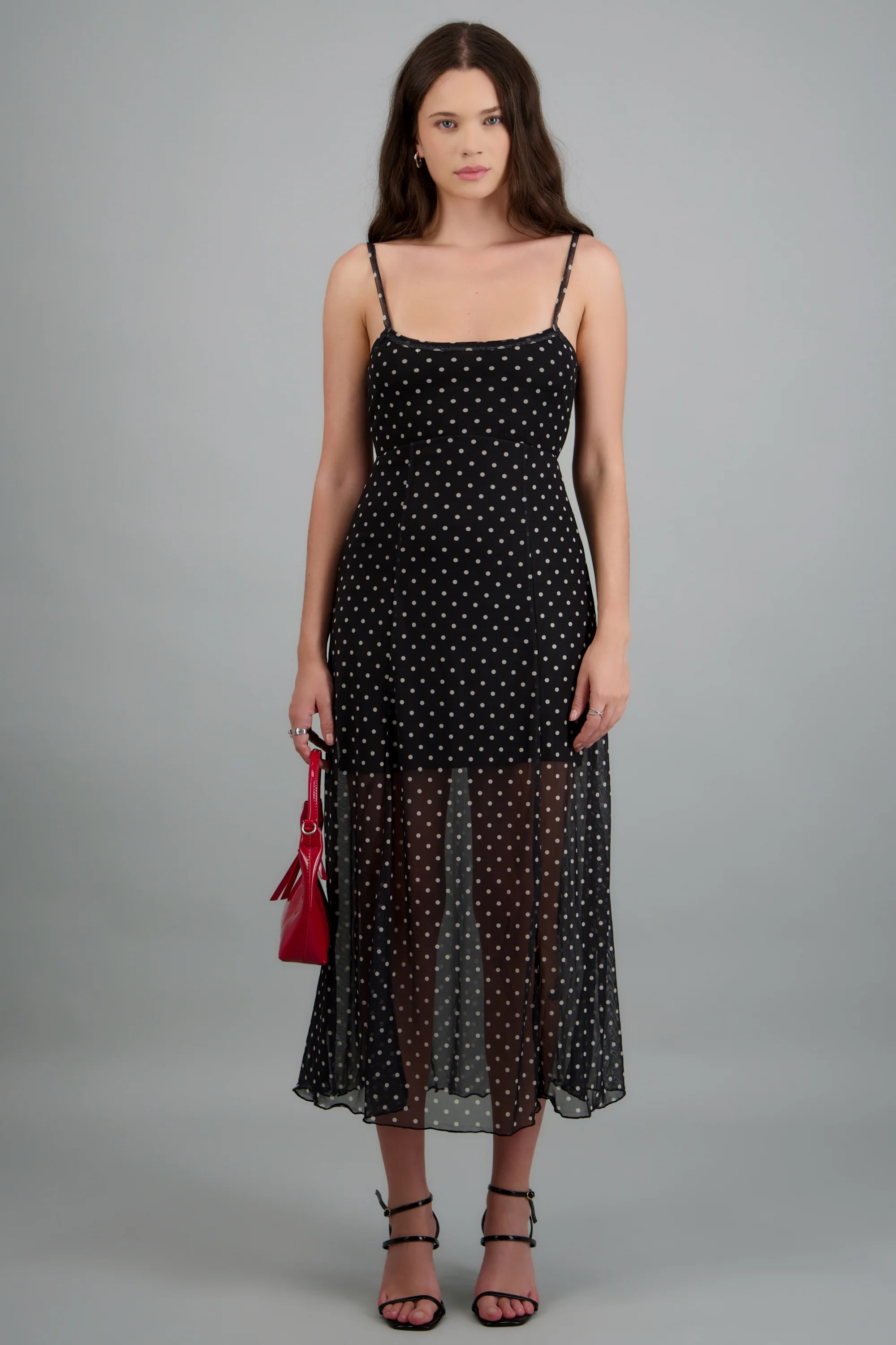 Vestido maxi tirantes polka dots - Image 6