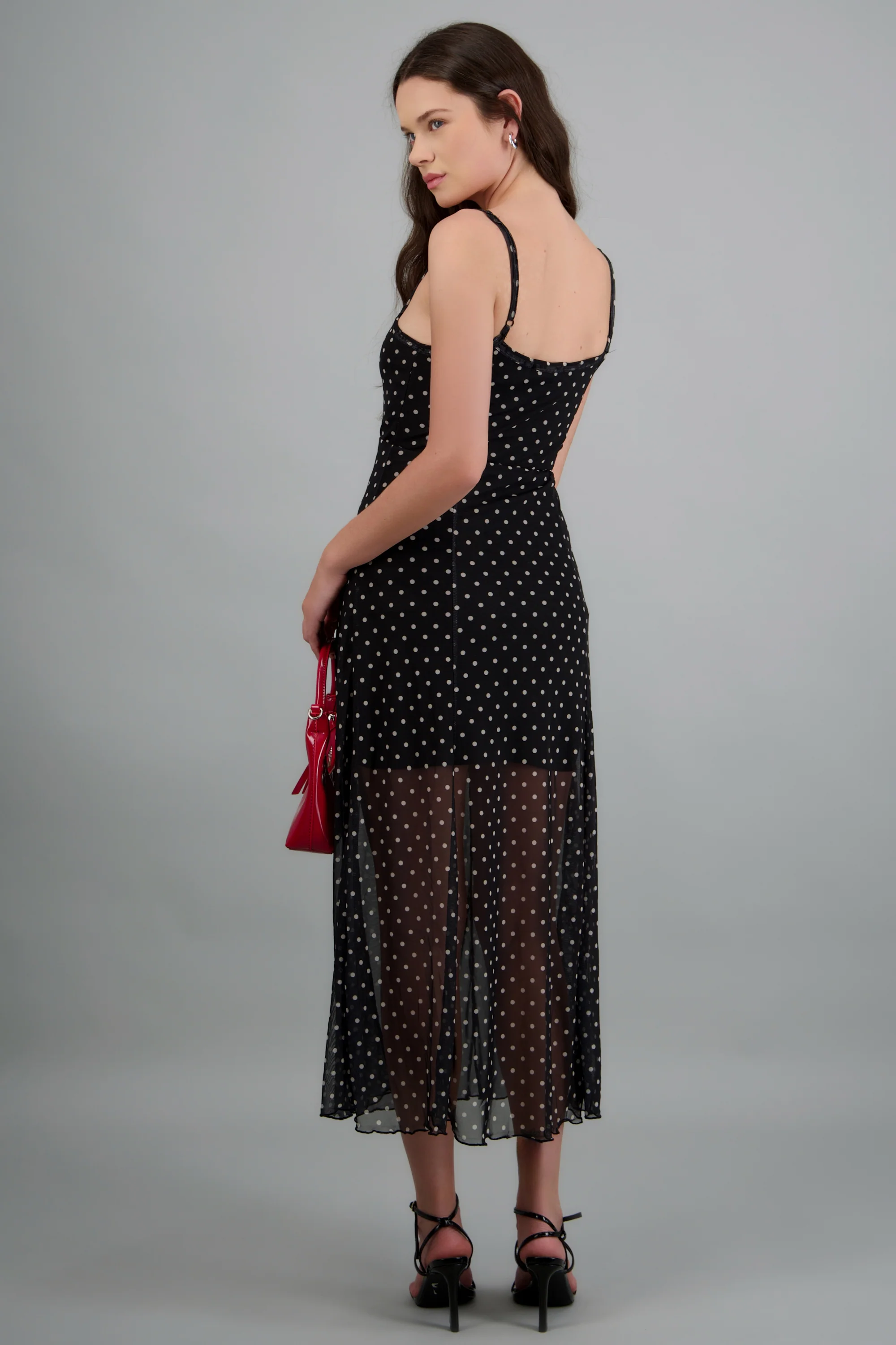Vestido maxi tirantes polka dots - Image 8