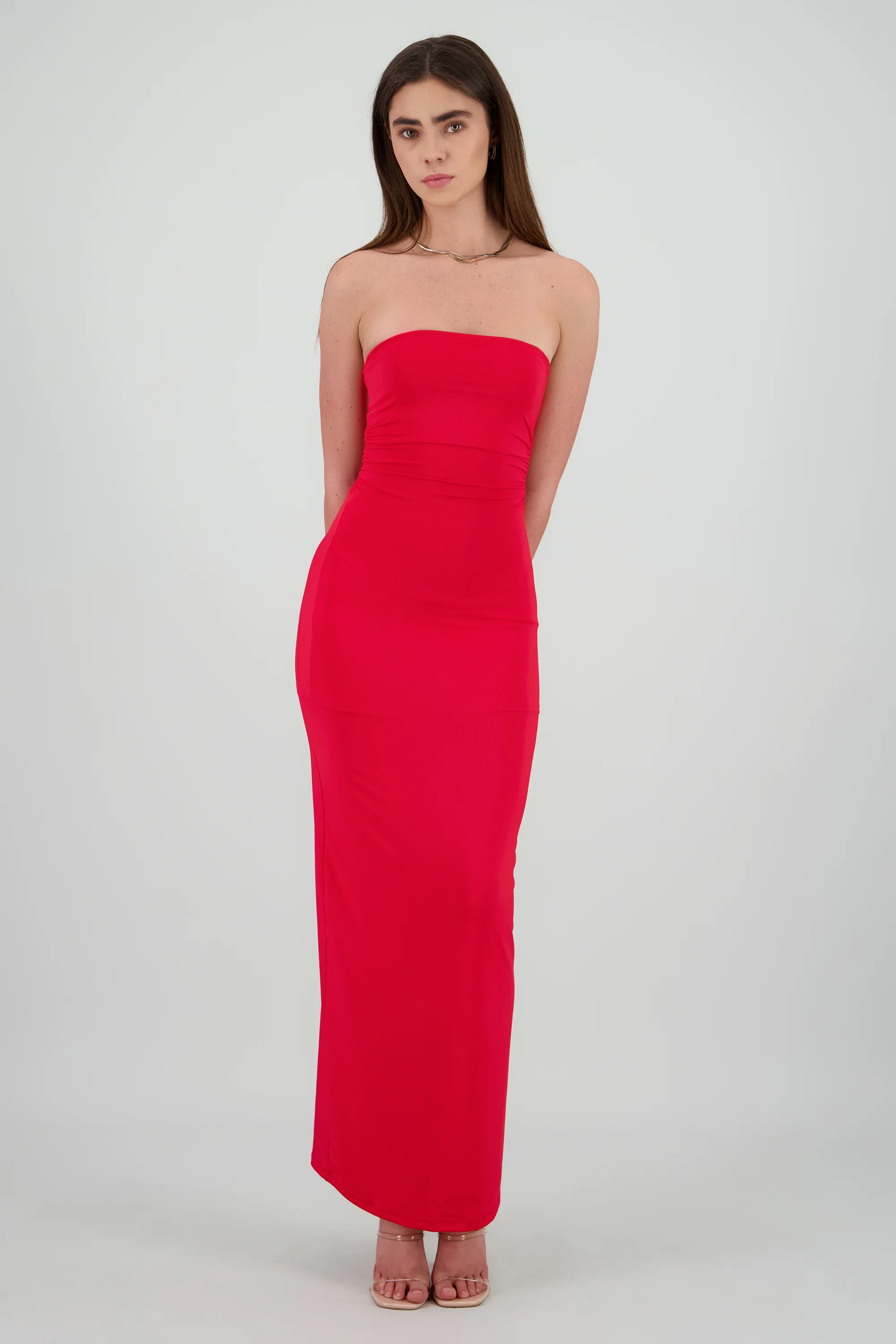Vestido maxi tubo fruncido - Image 2