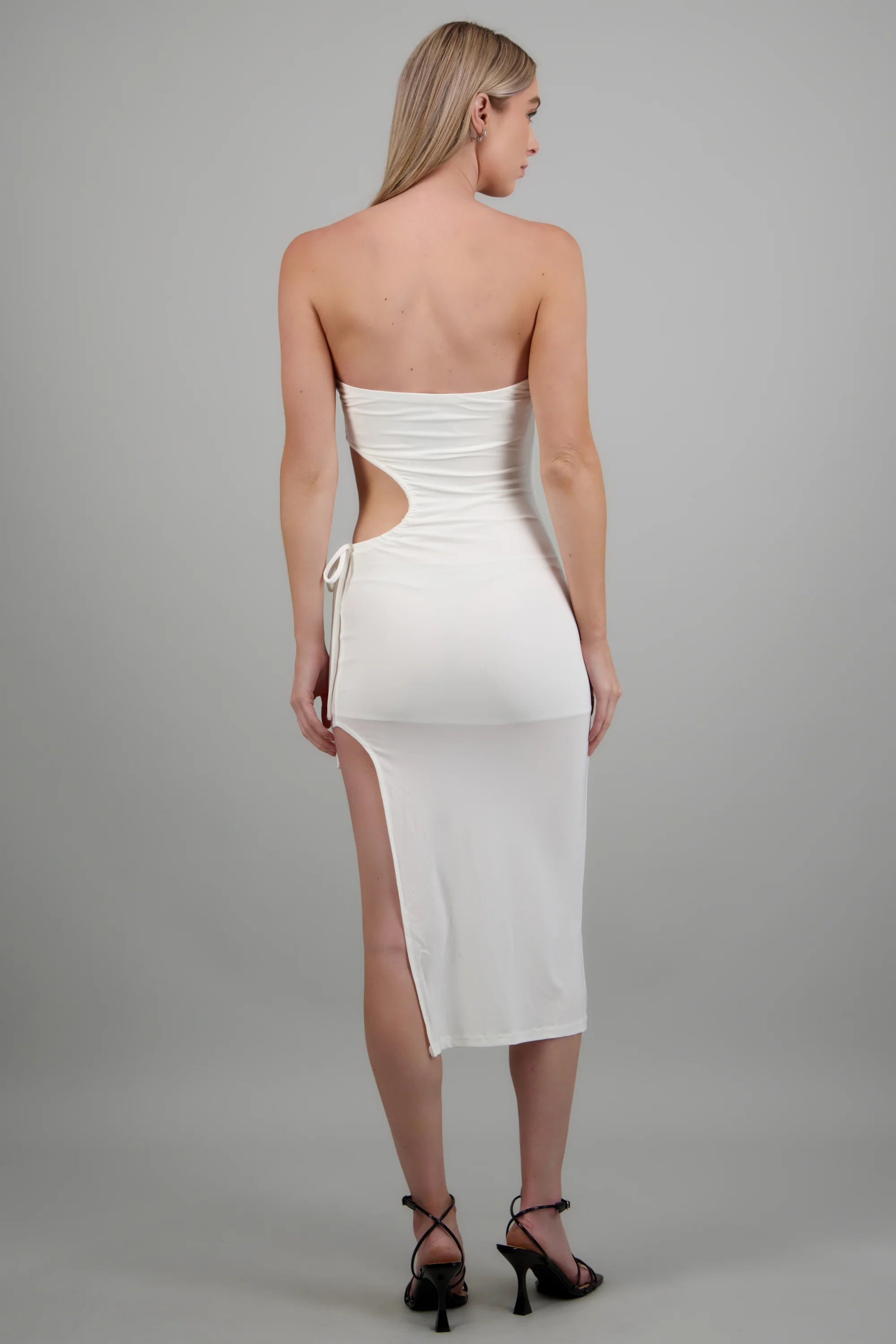 vestido midi ajuste drapeado - Image 4