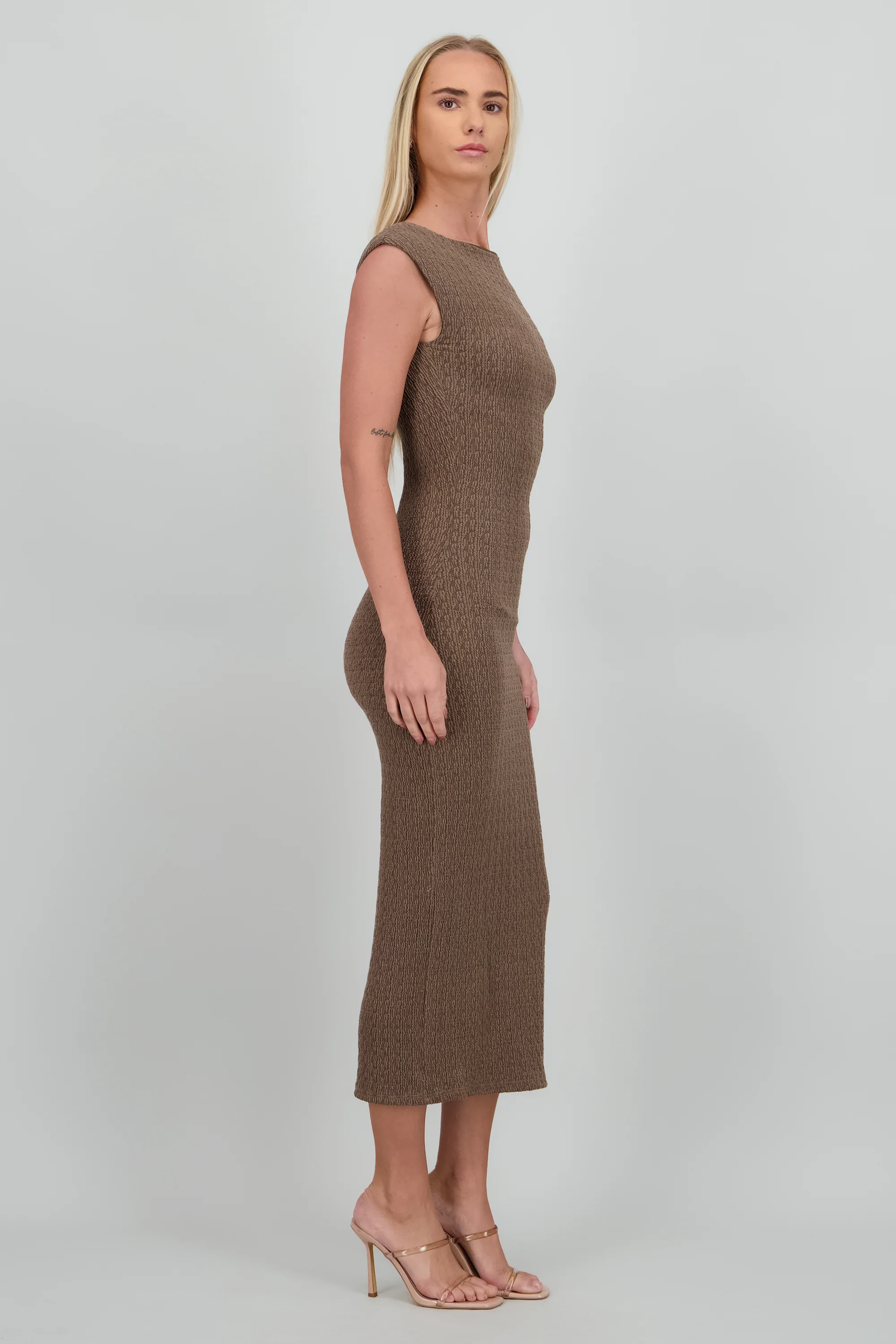 Vestido midi det fruncido lateral - Image 3