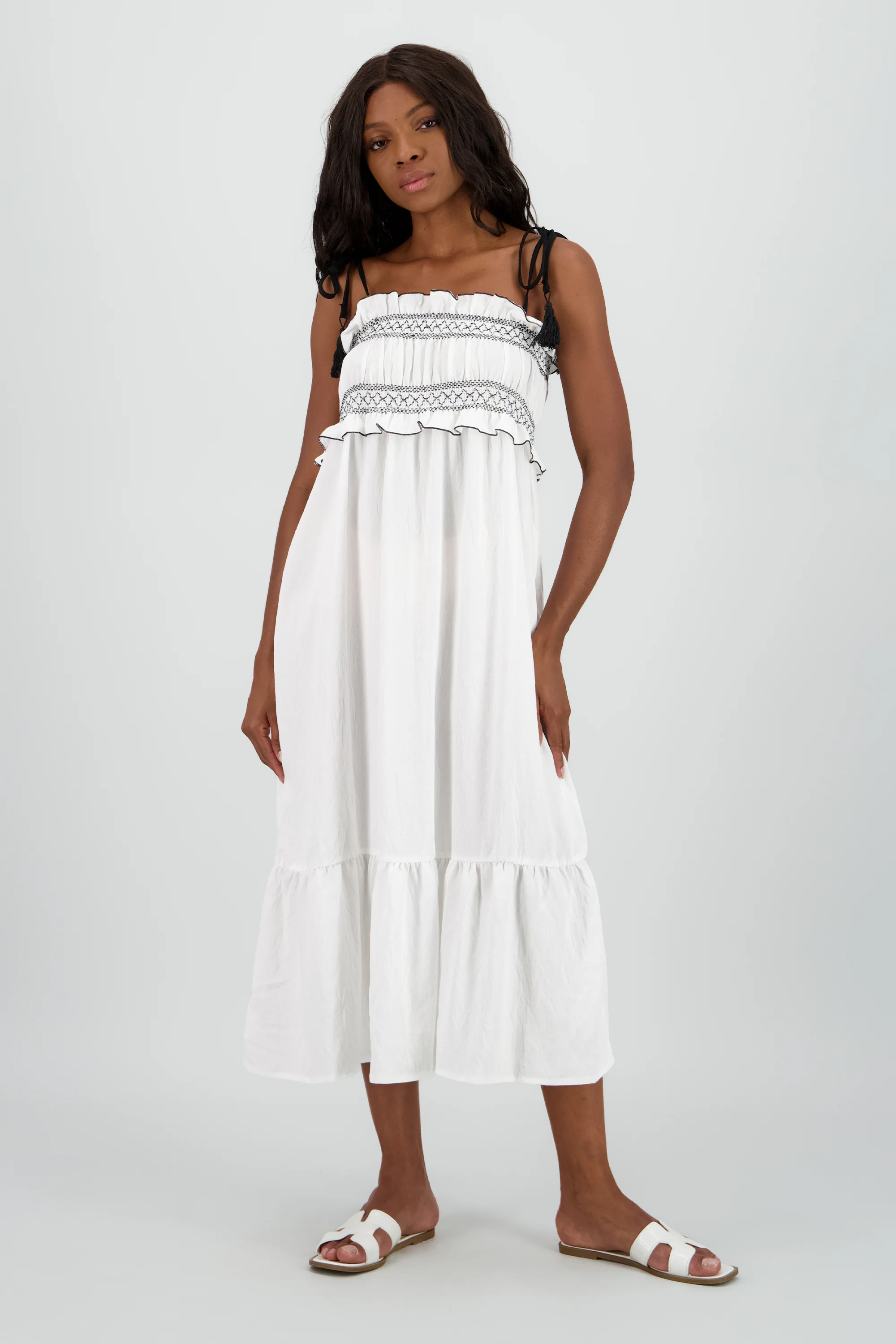 Vestido midi detalle bordado - Image 2