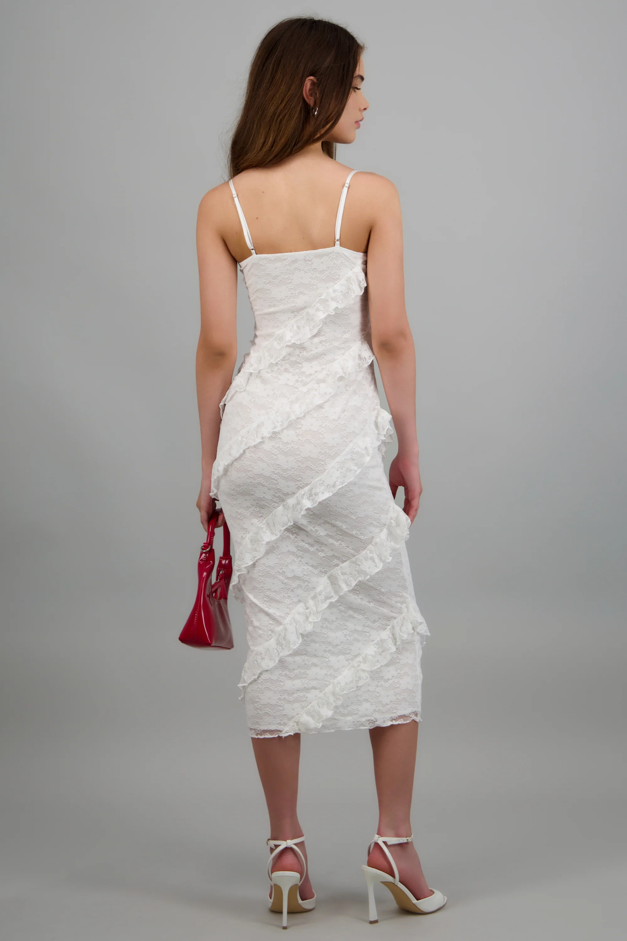 Vestido midi encaje detalle olanes - Image 4