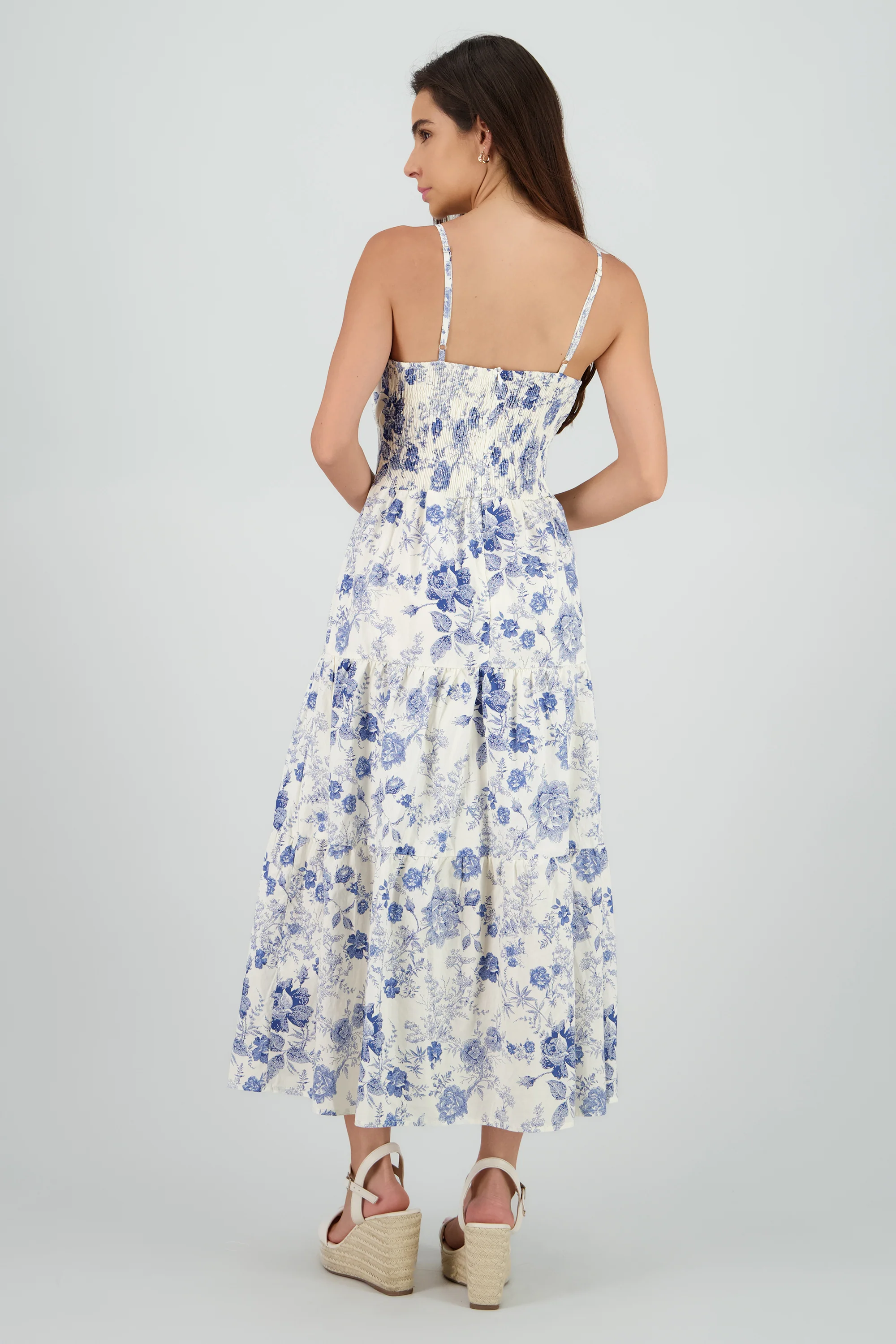 Vestido midi estampado flores - Image 4
