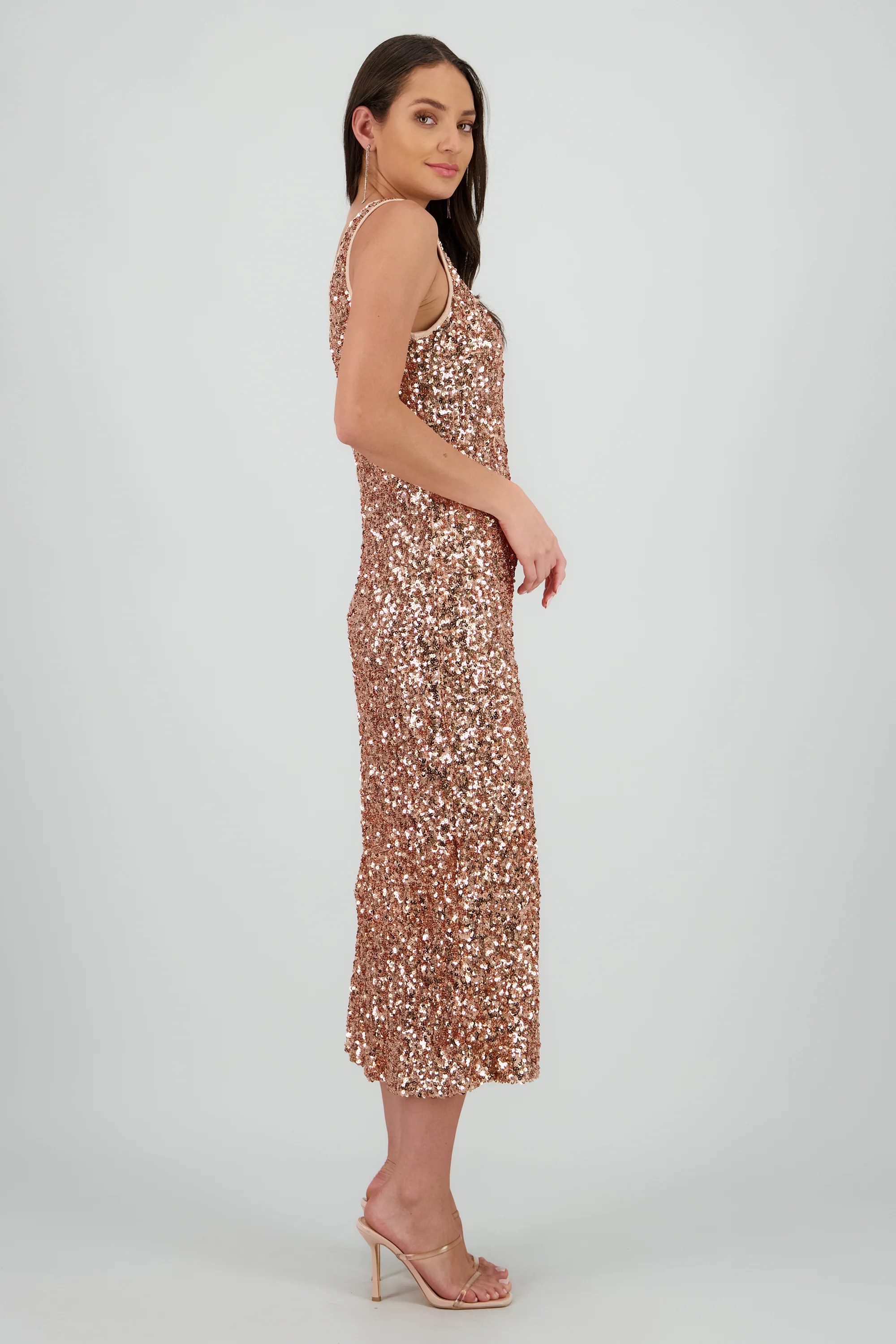 Vestido midi lentejuelas - Image 3